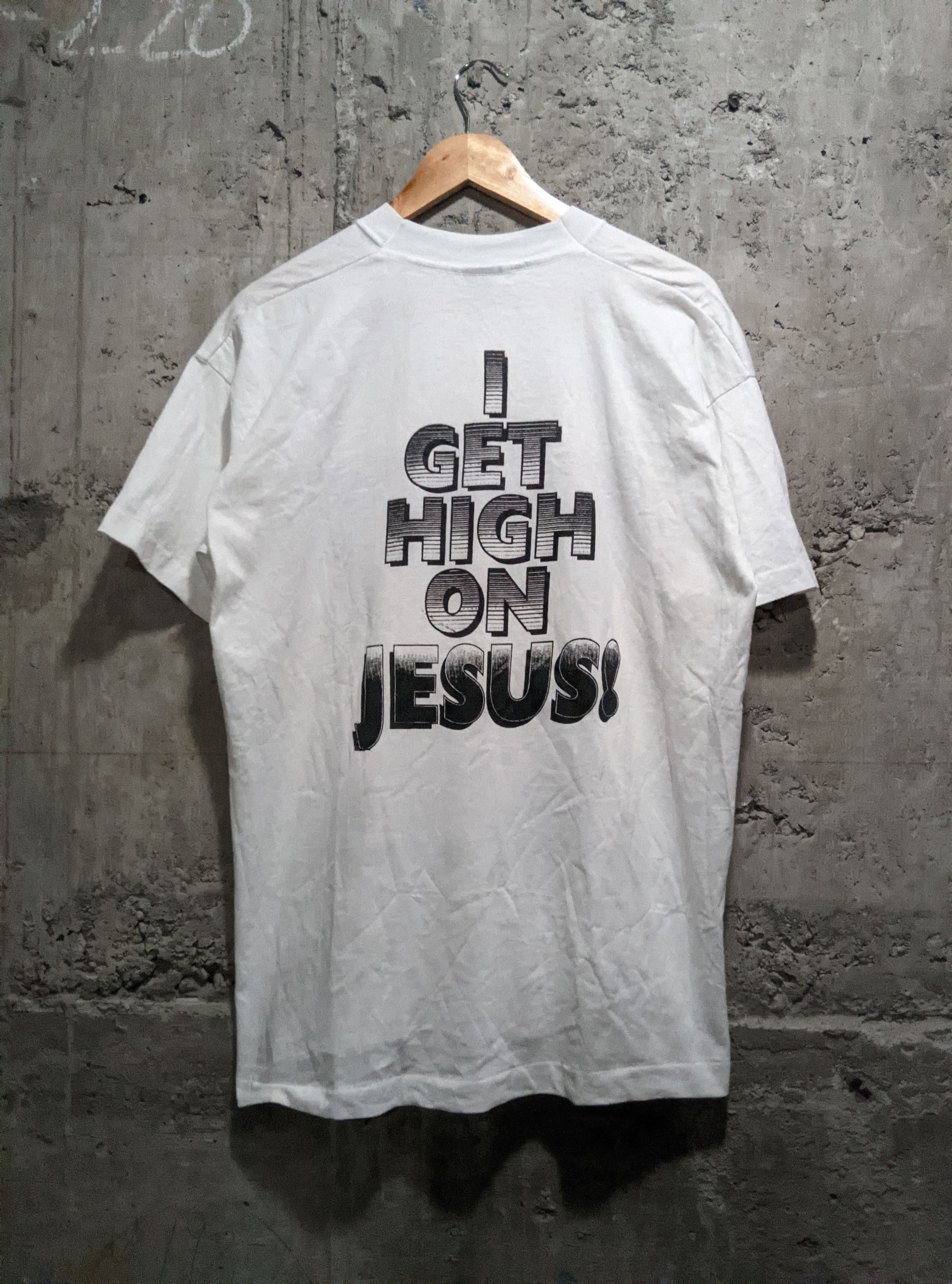 Rap Tees × Vintage Vintage 90s i get high on Jesús gospel musical Size US XL / EU 56 / 4 - 1 Thumbnail
