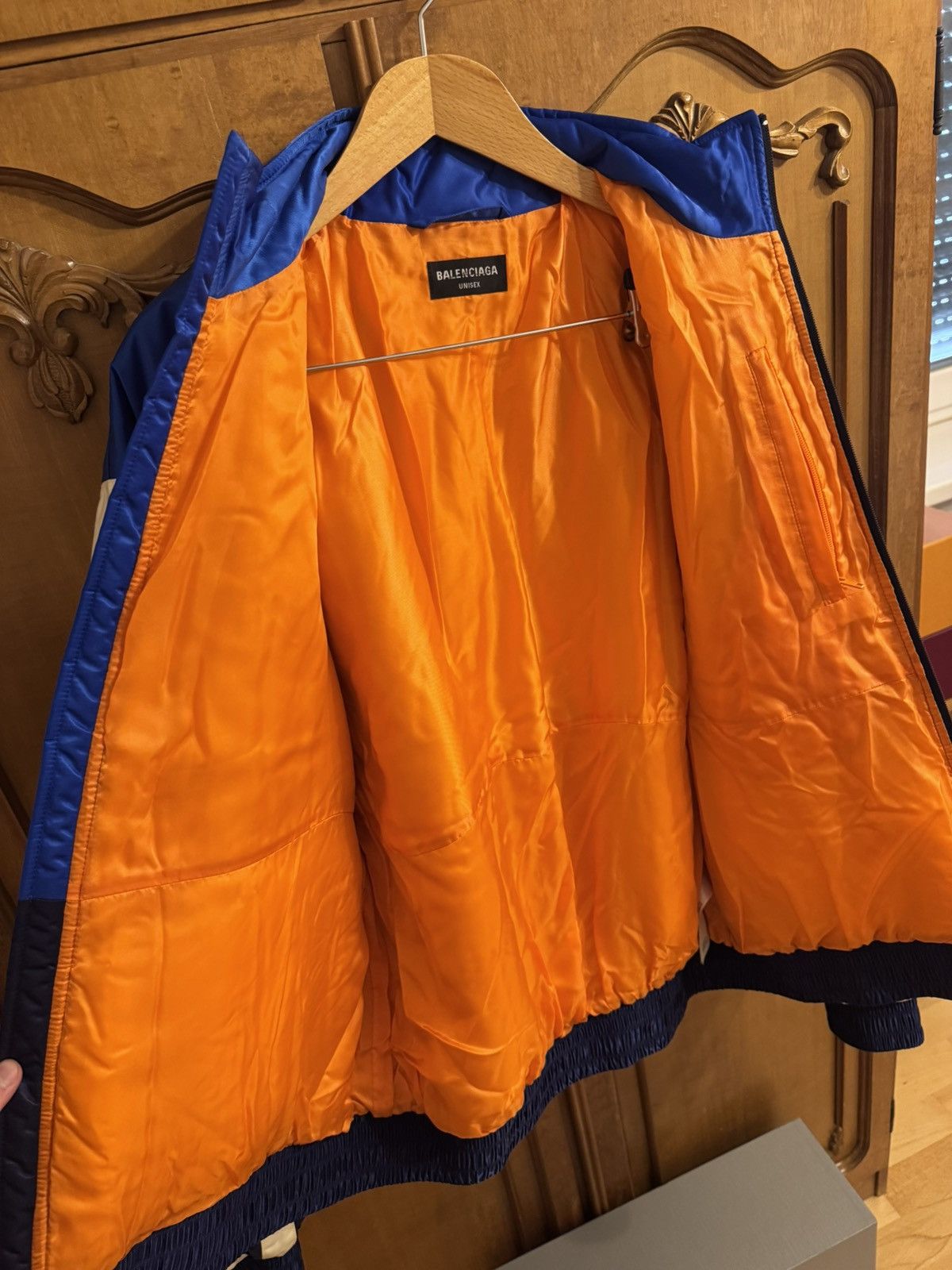 Balenciaga Balenciaga Padded Tracksuit Bomber Jacket Blue White Size US S / EU 44-46 / 1 - 12 Thumbnail