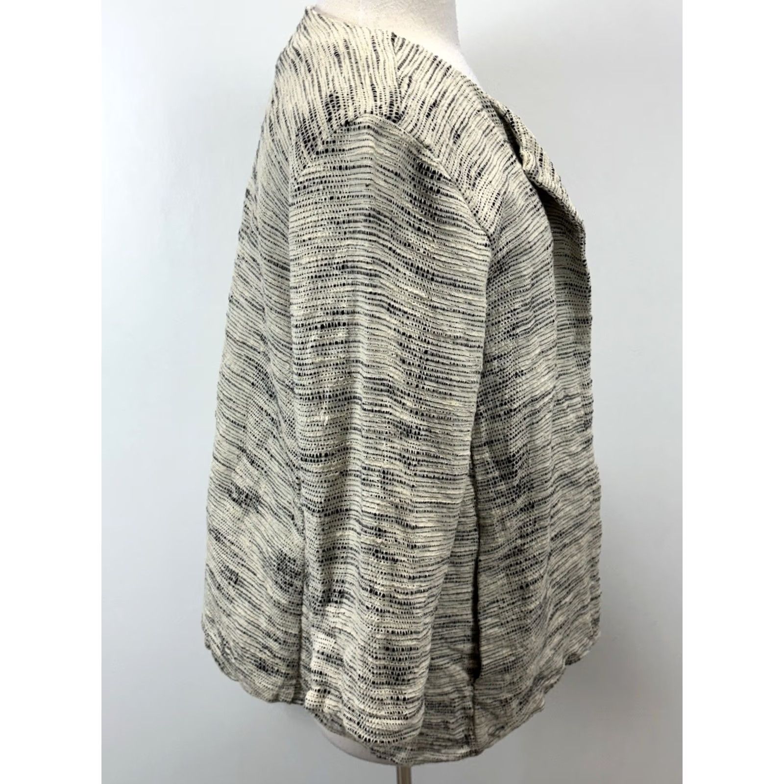 Eileen Fisher Eileen Fisher Womens XL Open Front Jacket Cotton Furrows Blazer Multicolor Size XL / US 12-14 / IT 48-50 - 4 Thumbnail