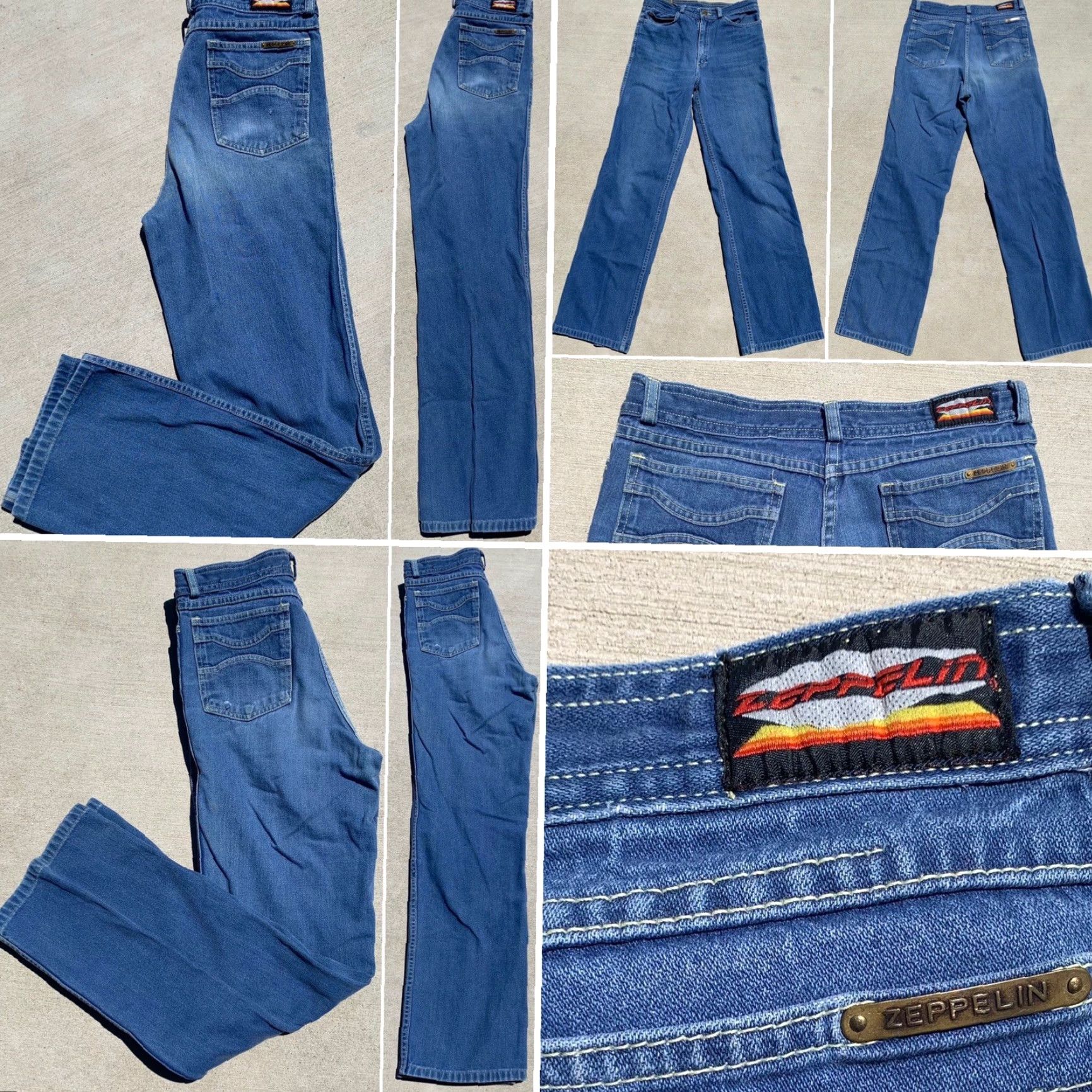 Vintage VINTAGE Zeppelin Jeans 31 X 37 28” Waist 30 1/2” Inseam Denim Blue 1970s 1970s Casual Mens Girls Boys Size 24" / US 00 / IT 34 - 5 Thumbnail