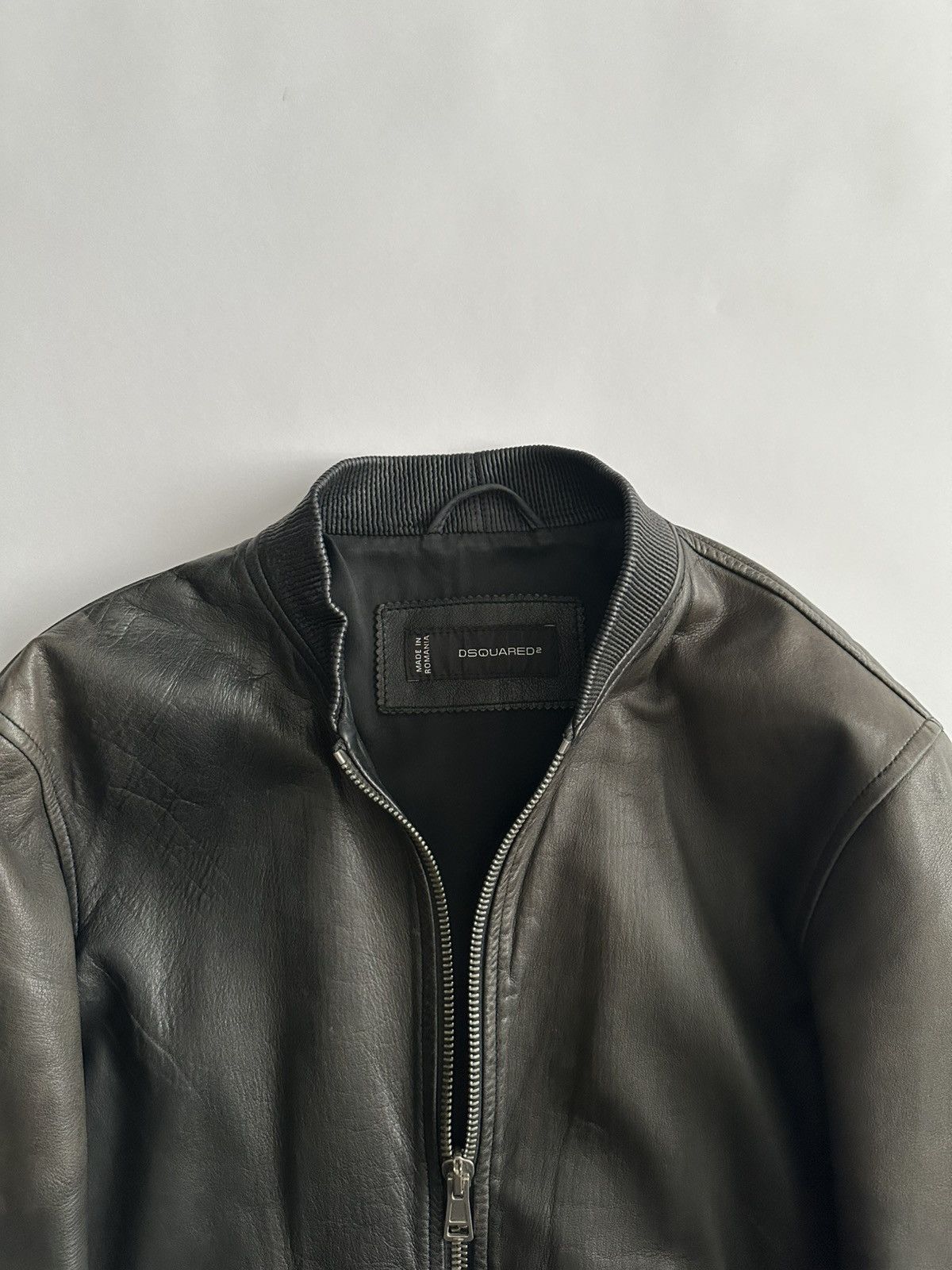 Dsquared2 Dsquared2 2000’s Patina Leather Zip Jacket Size US S / EU 44-46 / 1 - 7 Thumbnail