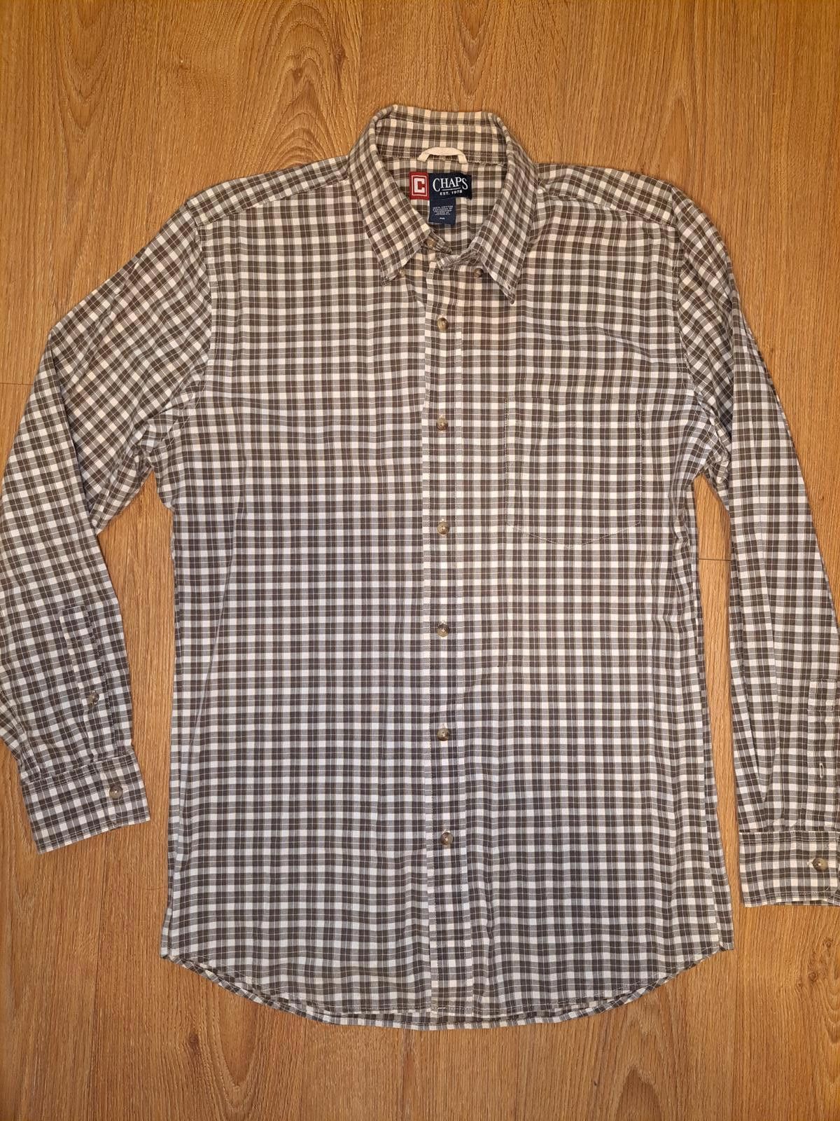 Chaps Chaps Dress Shirt Mens Medium Plaid Brown Multicolor Cotton Size US M / EU 48-50 / 2 - 1 Thumbnail