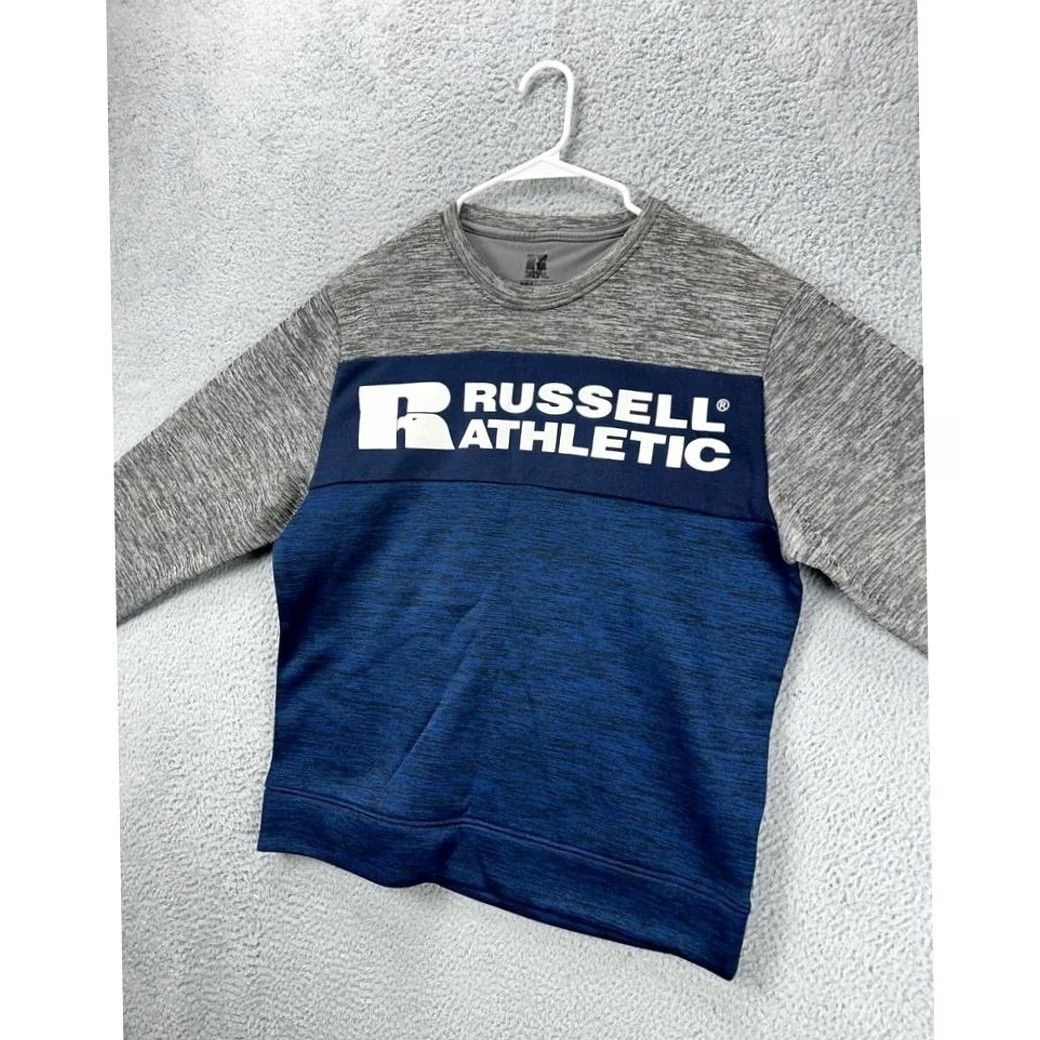Russell Athletic Russell Athletic Sweatshirt Mens Medium Blue Grey Graphic Pullover Shirt Pullover Crewneck Logo Woven 42 Chest 26 Length Size US M / EU 48-50 / 2 - 6 Thumbnail
