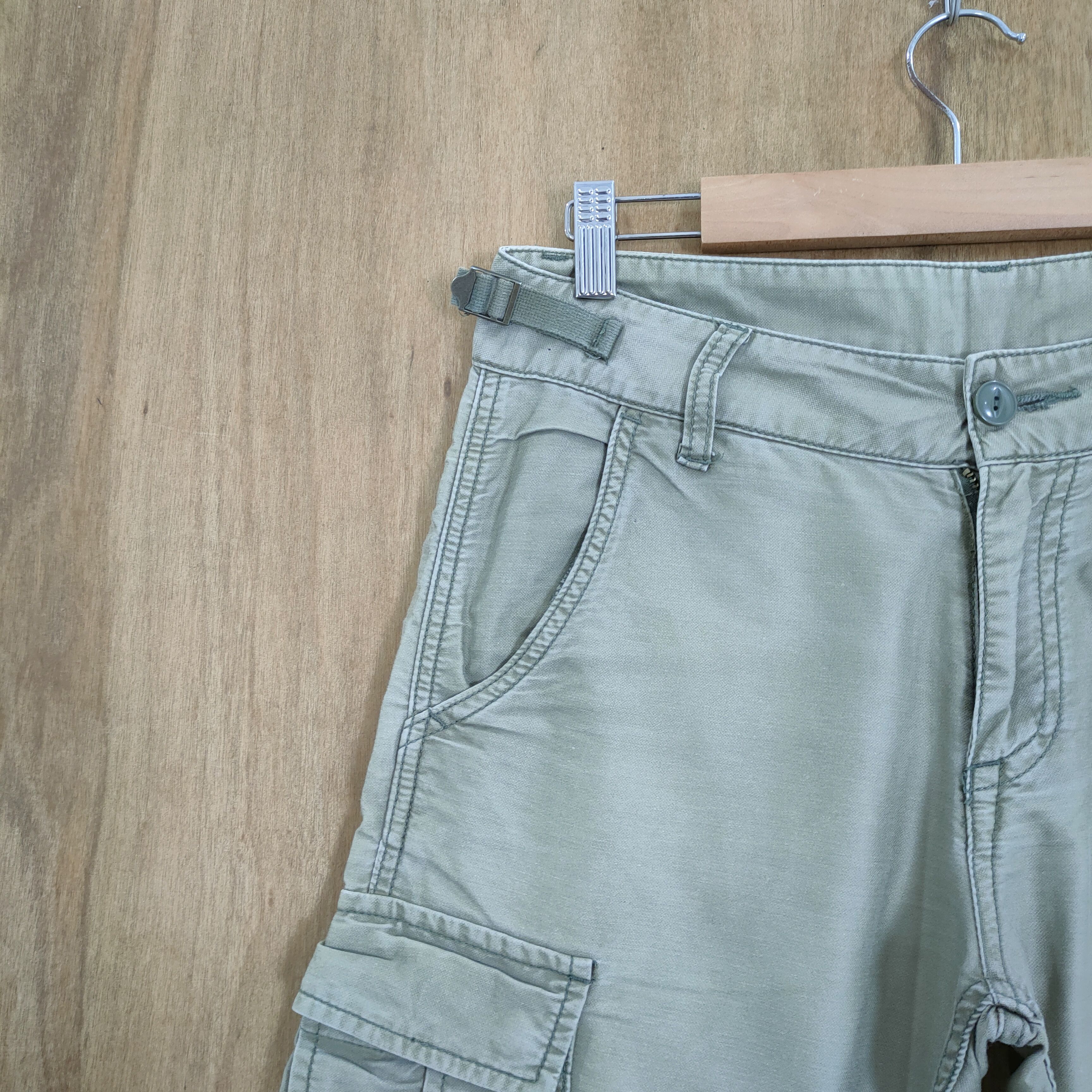 Japanese Brand HONEYSUCKLE MINT GREEN CARGO PANTS Size US 29 - 6 Thumbnail