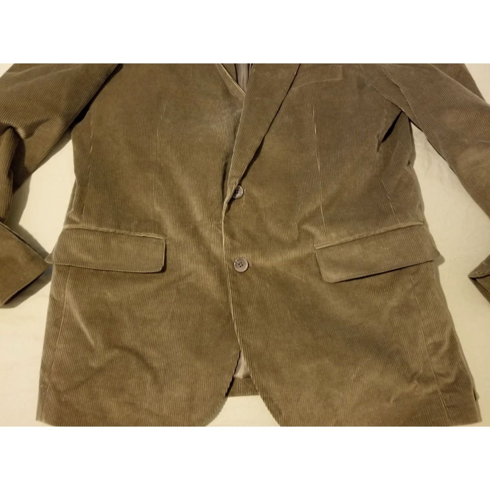 Vintage Alan Flusser Mens Corduroy Sports Jacket Blazer 42R Brown Cotton Size 42R - 3 Thumbnail