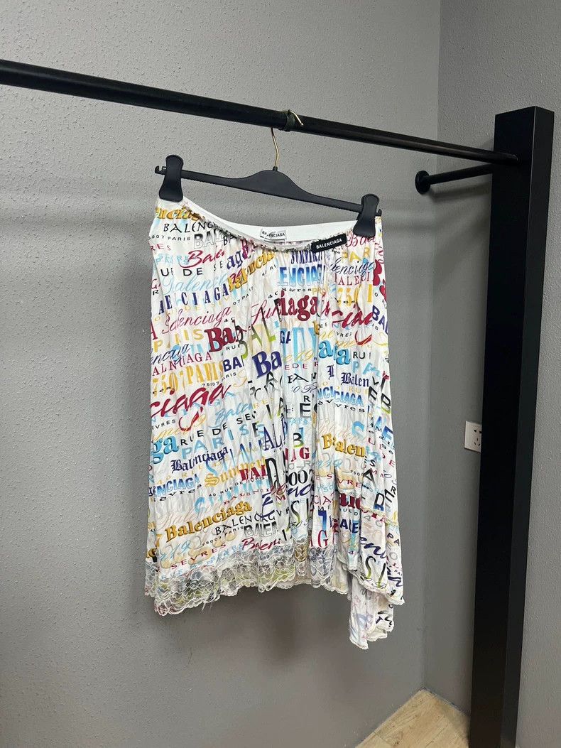 Balenciaga Balenciaga Colored graffiti skirt Size 25" / US 0 / IT 36 - 1 Thumbnail