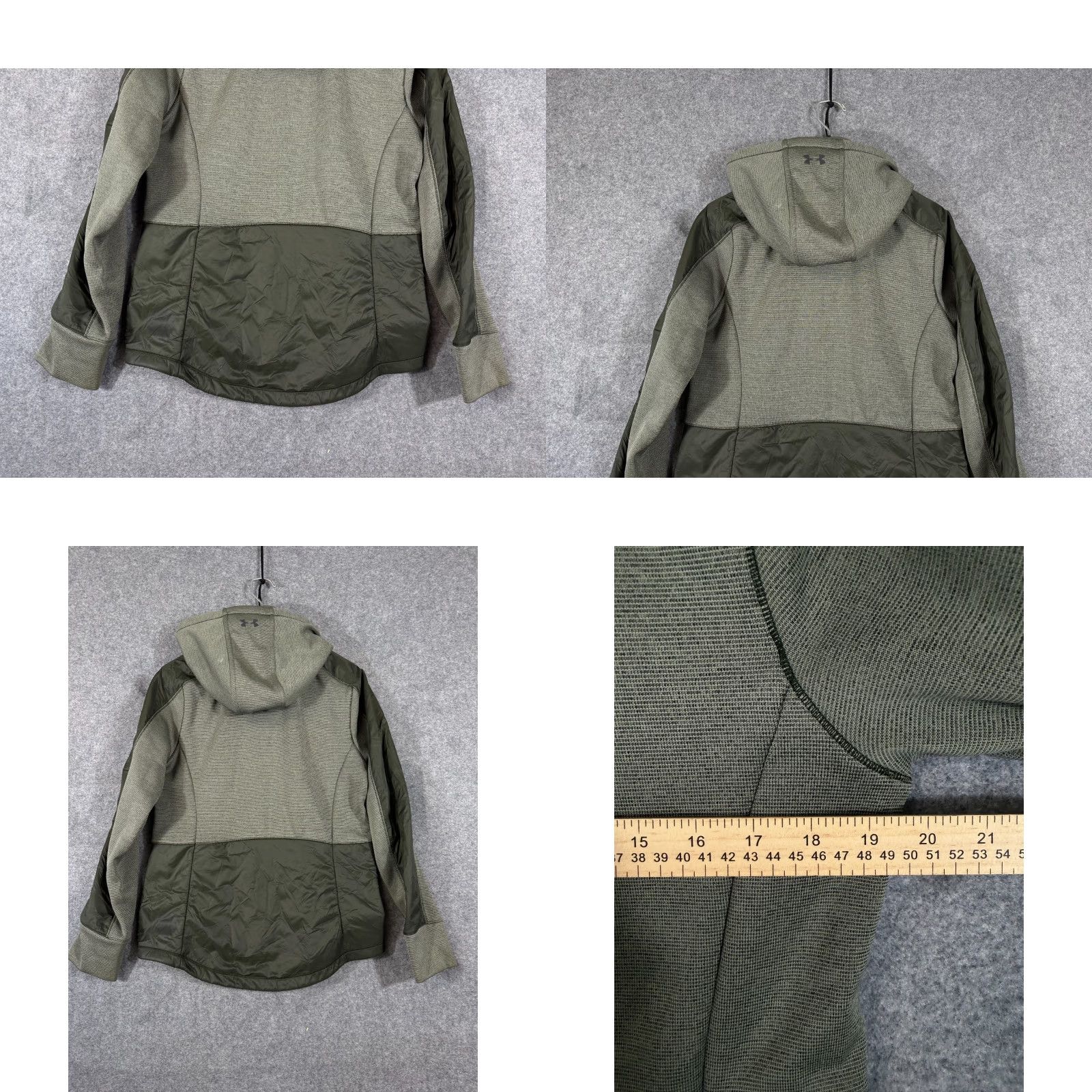 Under Armour Under Armour Jacket Womens M Green Coldgear Sprint Hybrid Full Zip Hooded Jacket Size M / US 6-8 / IT 42-44 - 8 Thumbnail