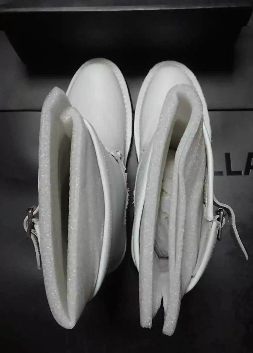 Roen Roen Mainline Celebrity White Biker Boots K11 Size US 8.5 / EU 41-42 - 3 Thumbnail