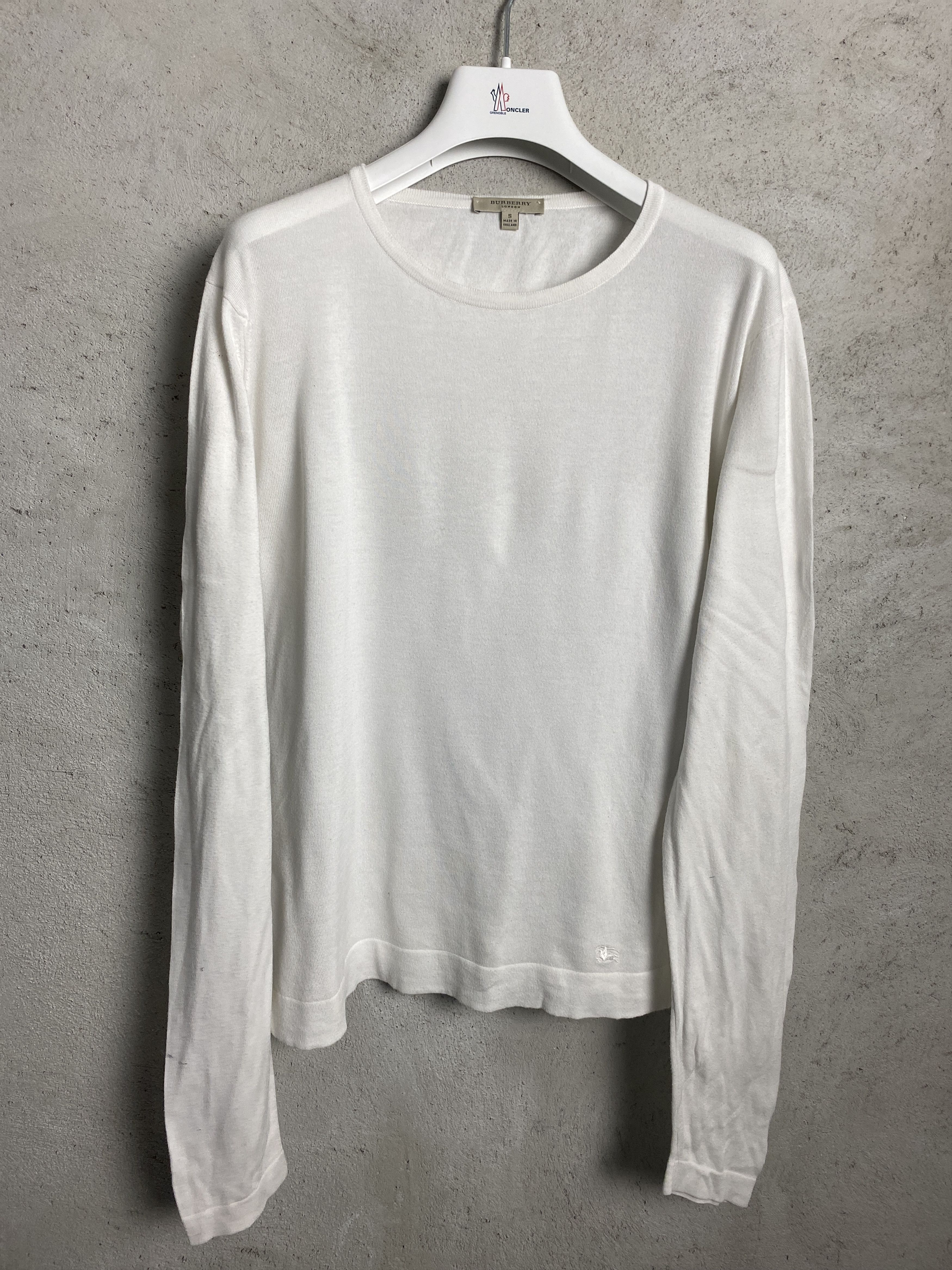 Burberry Burberry lighweight sweater knitwear small logo Size S / US 4 / IT 40 - 1 Thumbnail