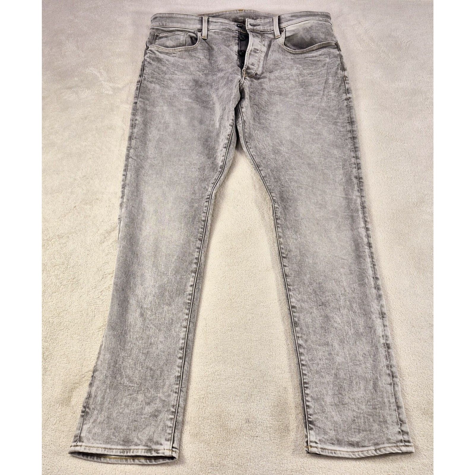 G-Star G-Star Raw 3301 Tapered Slim Men’s Gray Denim Jeans 36x32 Size US 36 / EU 52 - 1 Thumbnail