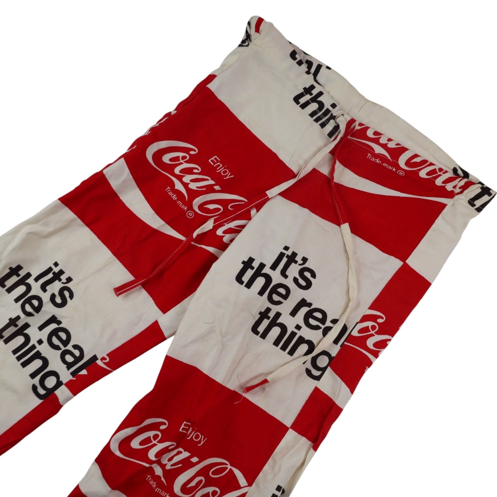 Vintage VINTAGE True Coca-Cola Womens Bell Bottoms 27 All Over Print White 27x24 Mens? Size 27" / US 4 / IT 40 - 2 Thumbnail