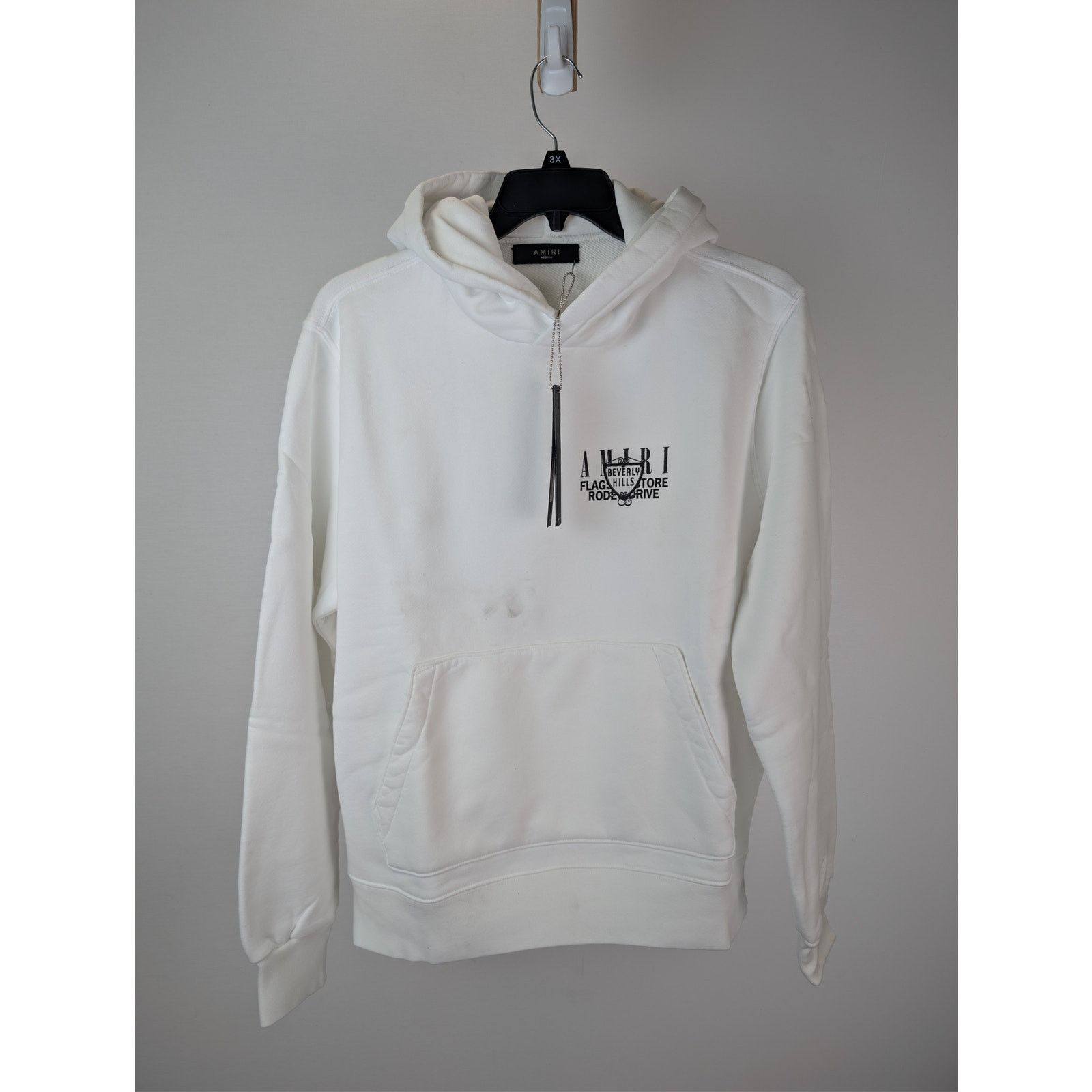 Amiri o1rshd1 Amiri XO Beverly Hills Hoodie in White Size US S / EU 44-46 / 1 - 9 Thumbnail