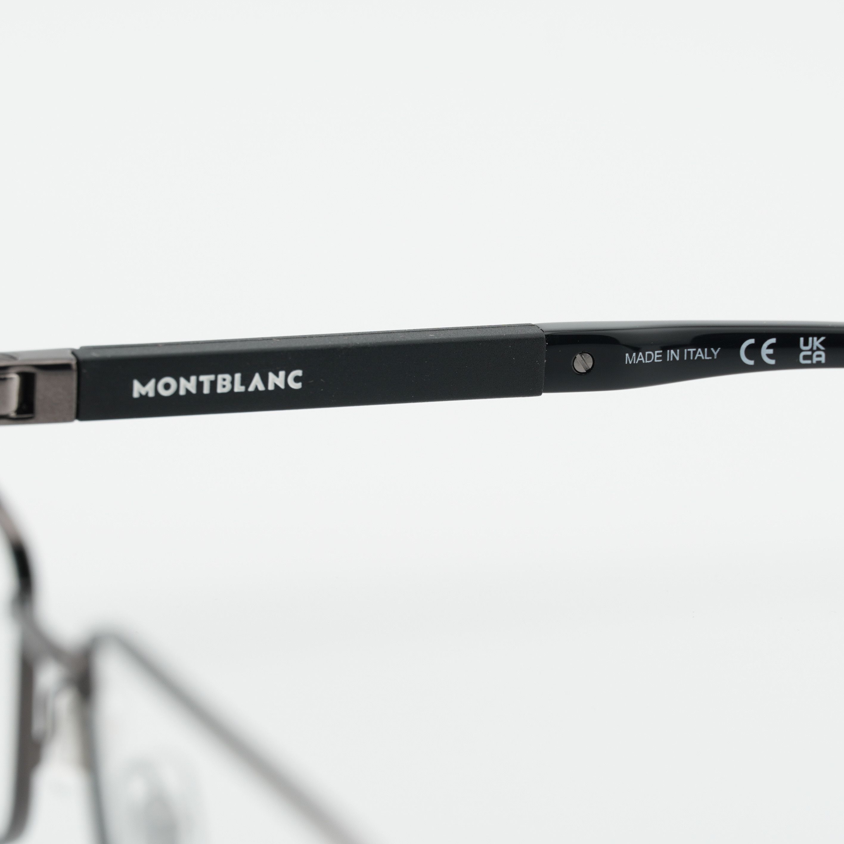 Montblanc Montblanc MB0034O 004 Eyeglasses Ruthenium 58mm Rectangle Size ONE SIZE - 5 Thumbnail