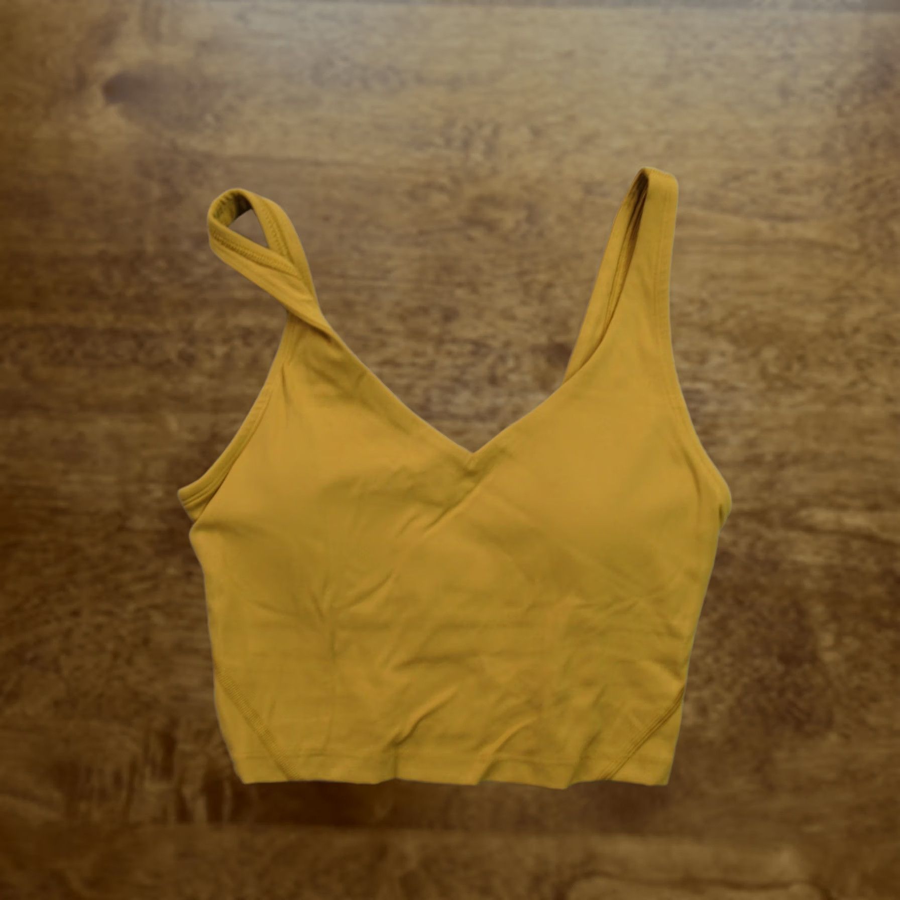 Vintage Womens Sports Bra Medium Mustard Brown Workout Activewear Support Size ONE SIZE - 1 Thumbnail
