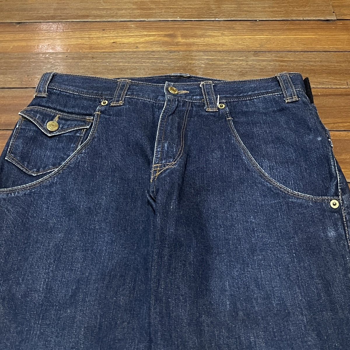 PPFM Rare Design Vintage Japanese Brand PPFM Sukajan Jeans 1990s Size US 31 - 4 Thumbnail