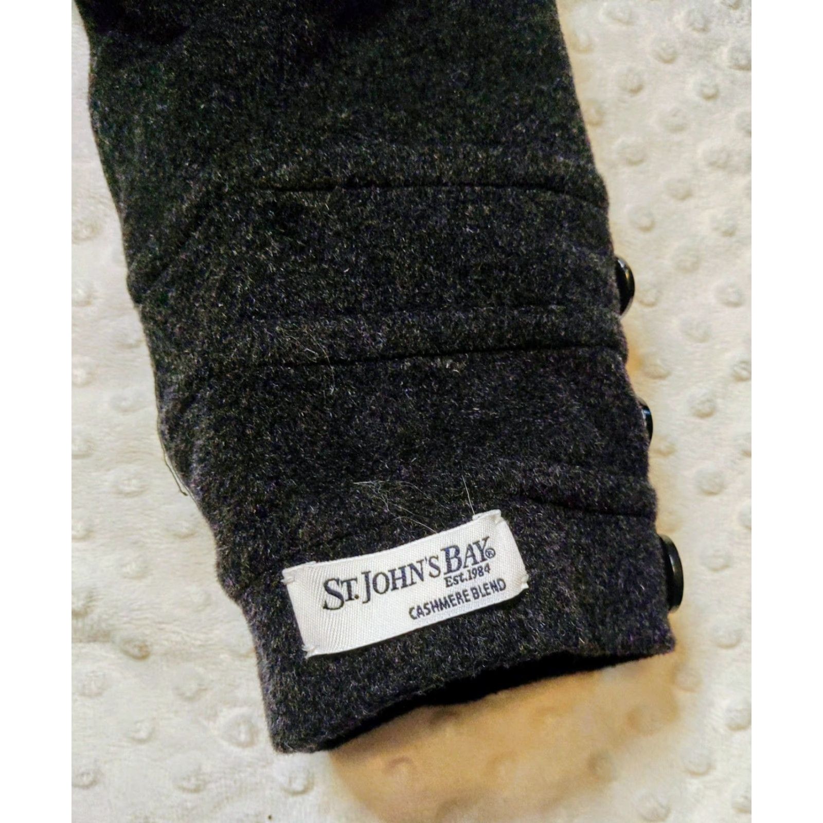 Vintage St. John's Bay Coat Women’s Pea Charcoal Gray Wool Blend PXL NWT Winter Classic Adults Women Size XL / US 12-14 / IT 48-50 - 7 Thumbnail