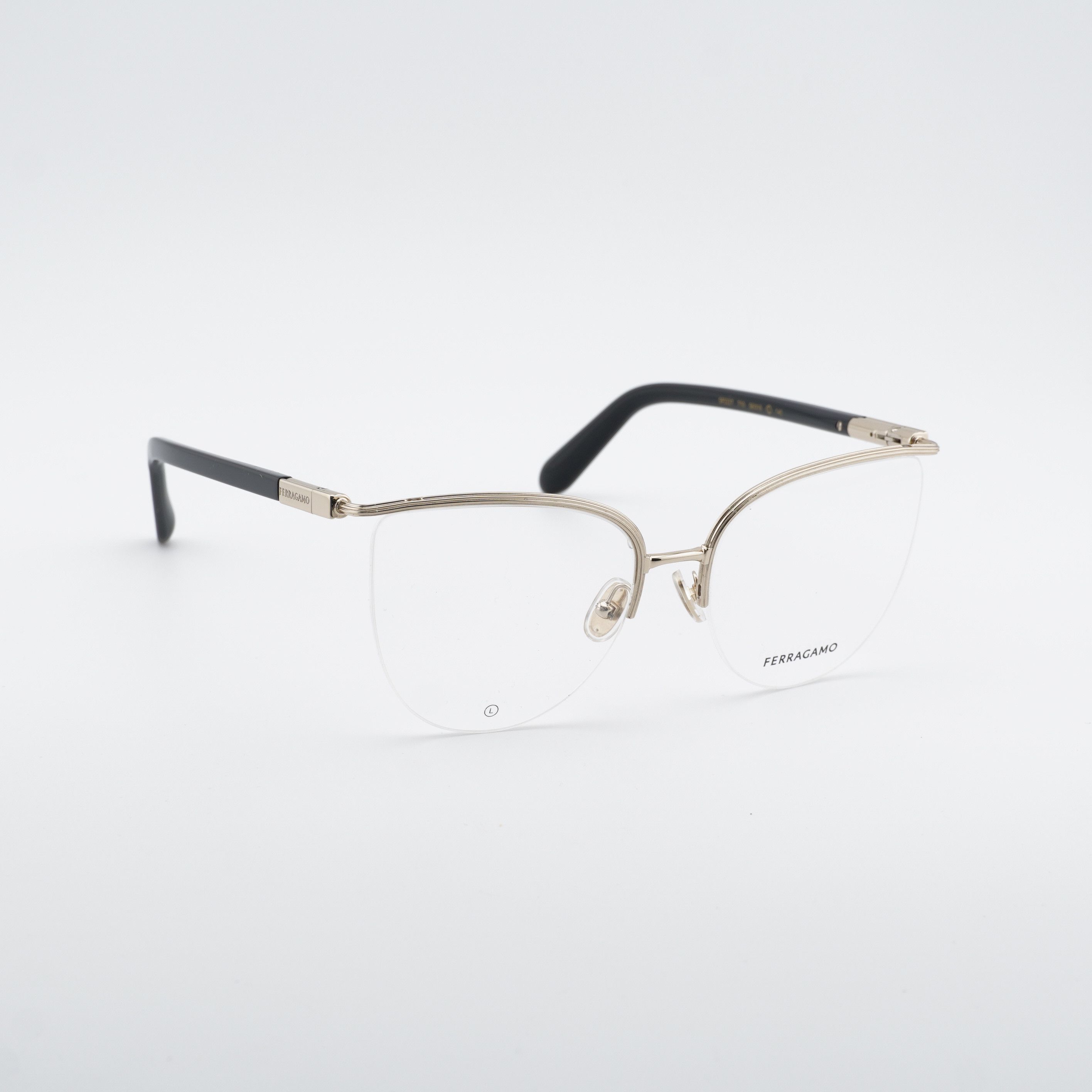 Salvatore Ferragamo Salvatore Ferragamo SF2227 710 Eyeglasses Gold/Black 56mm Size ONE SIZE - 1 Thumbnail