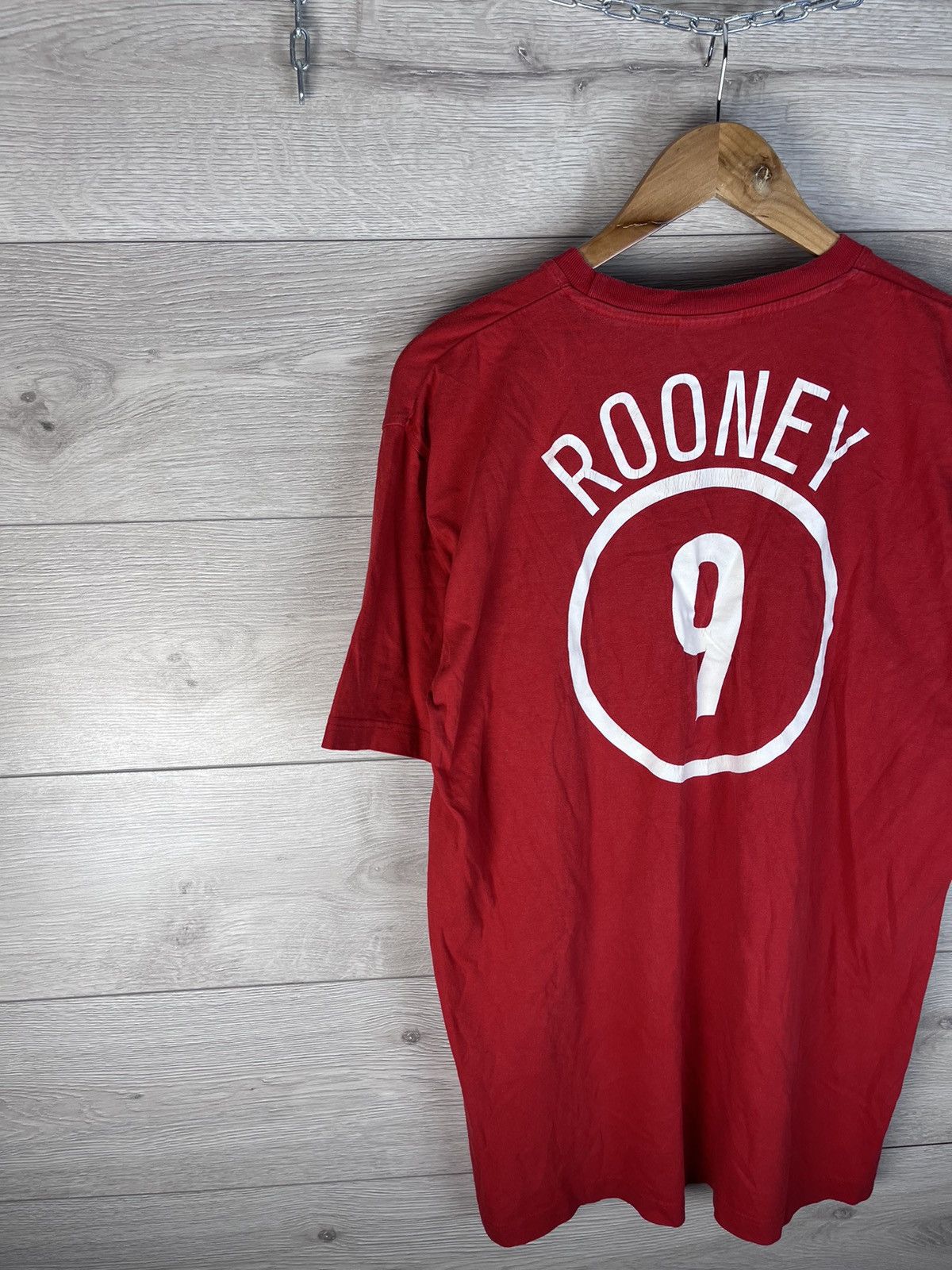 Vintage Vintage t-shirt Nike England #9 Rooney drill size L Size US L / EU 52-54 / 3 - 12 Thumbnail