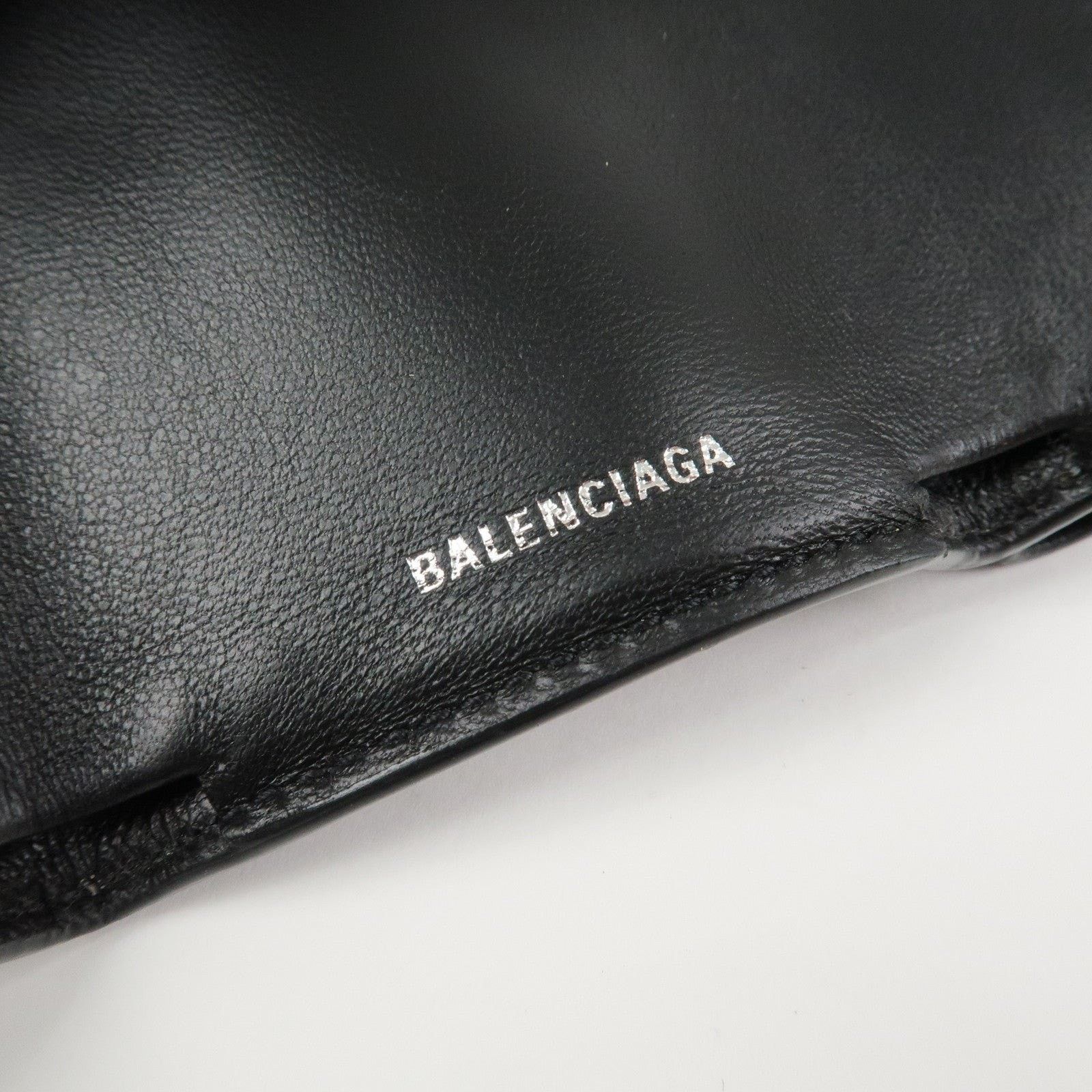 Balenciaga Balenciaga Everyday Calfskin Tri-fold Wallet Black Size ONE SIZE - 7 Thumbnail