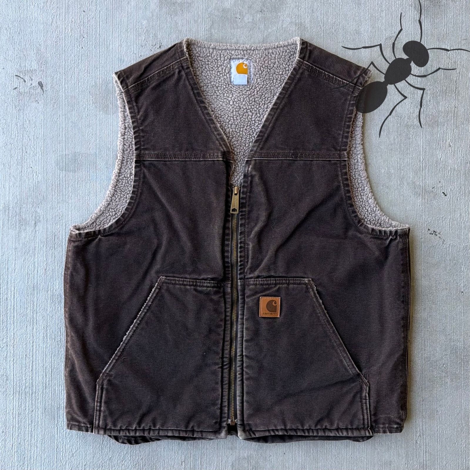 Carhartt × Vintage Carhartt V26 DKB brown work wear vest Size US M / EU 48-50 / 2 - 1 Thumbnail
