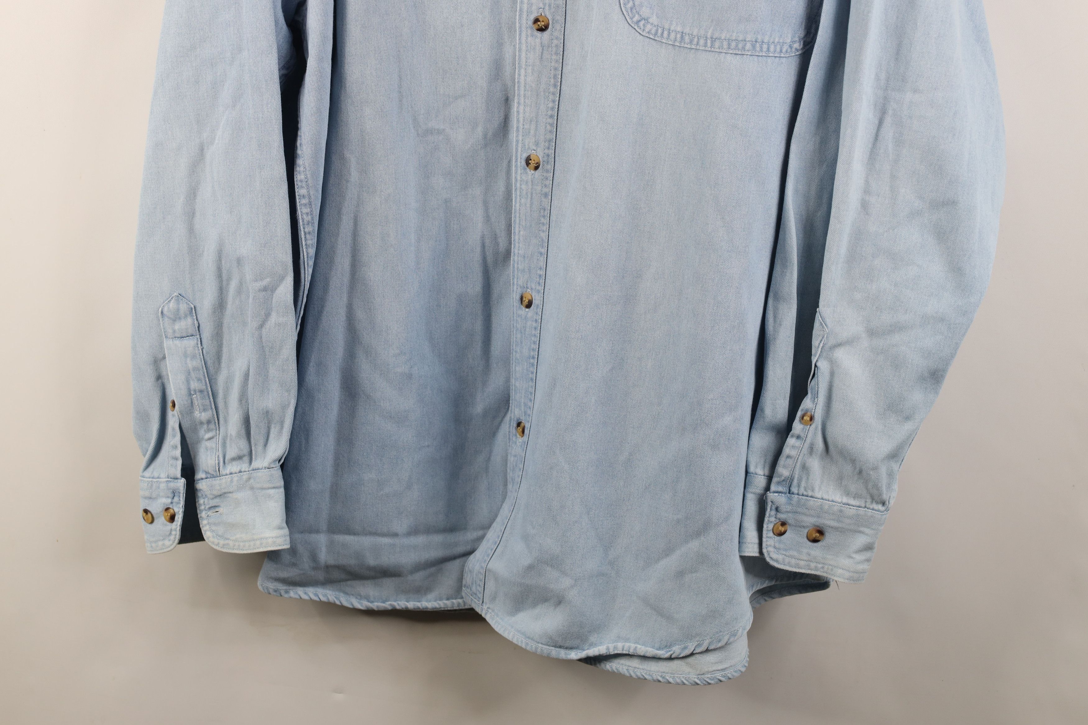 Vintage Vintage 90s Porsche Racing Denim Button Down Shirt USA Size US XL / EU 56 / 4 - 3 Thumbnail