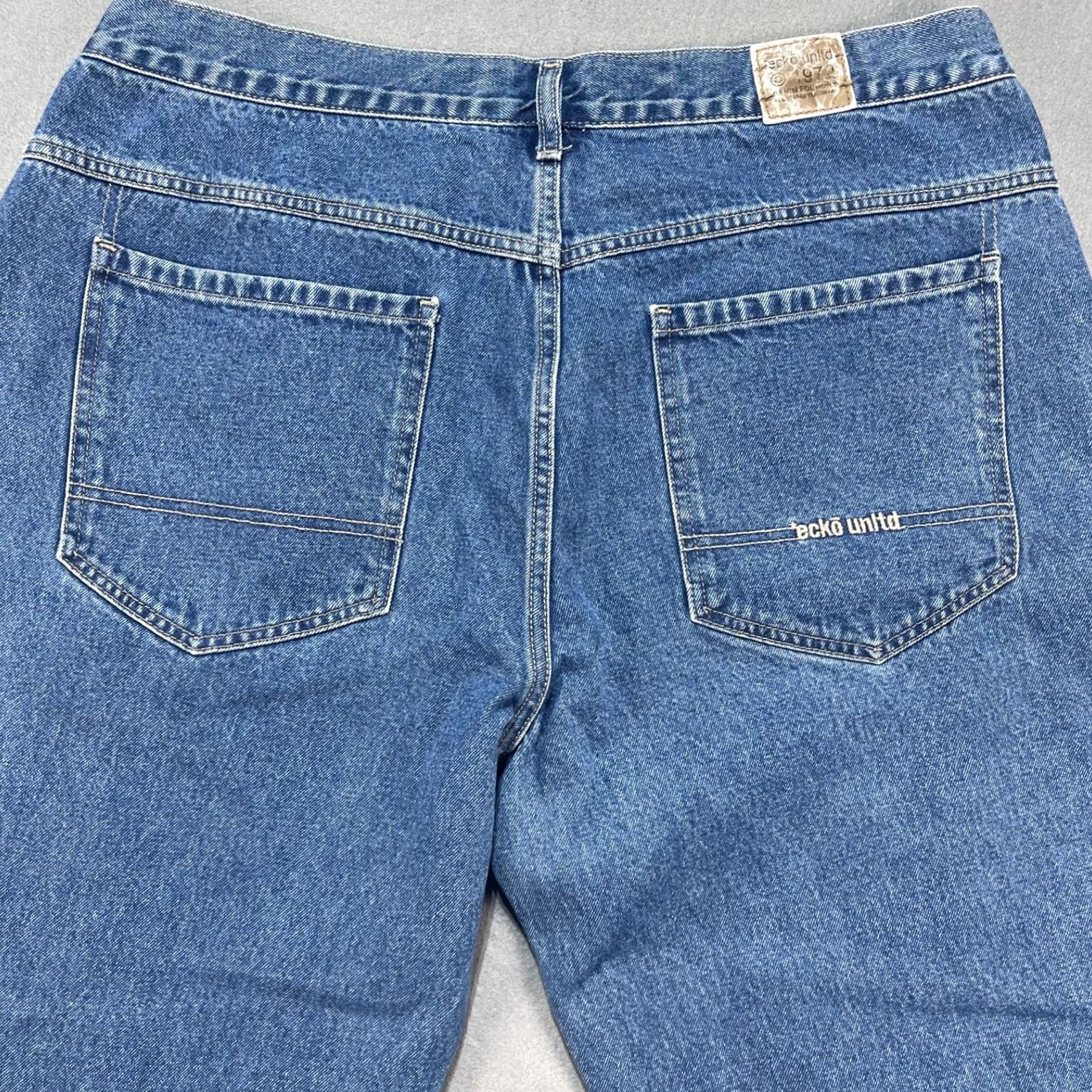 Vintage VINTAGE Echo Denim Jeans 38 31 100% Cotton Baggy Foundry DENIM Blue Mens Jeans 5-Pocket 90s Hip Hop Retro Size US 38 / EU 54 - 6 Thumbnail