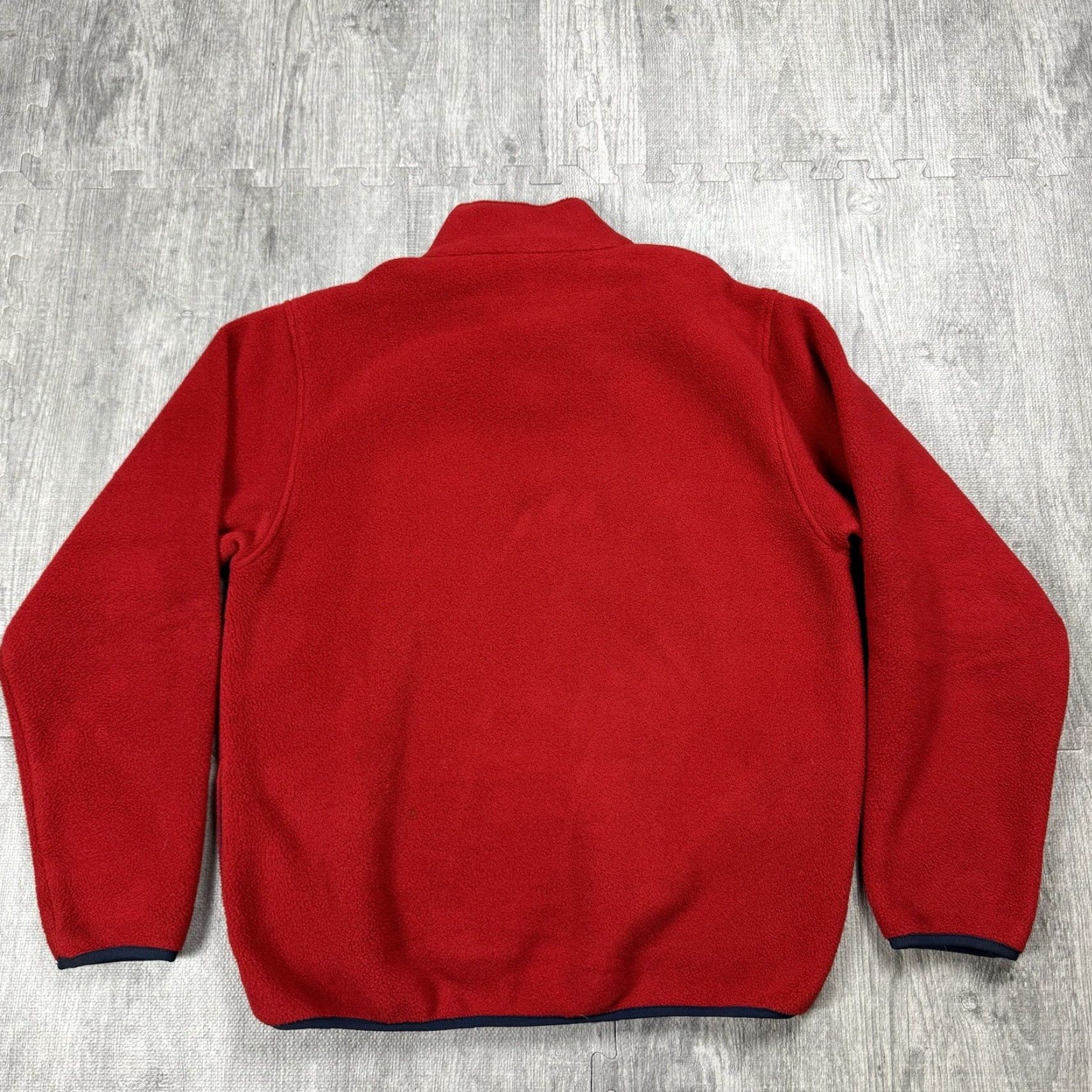 Vintage VTG MENS LL BEAN 1/4 PILE FLEECE CHERRY RED MEDIUM OUTDOOR HIKING JACKET SWEATER Size US M / EU 48-50 / 2 - 8 Thumbnail
