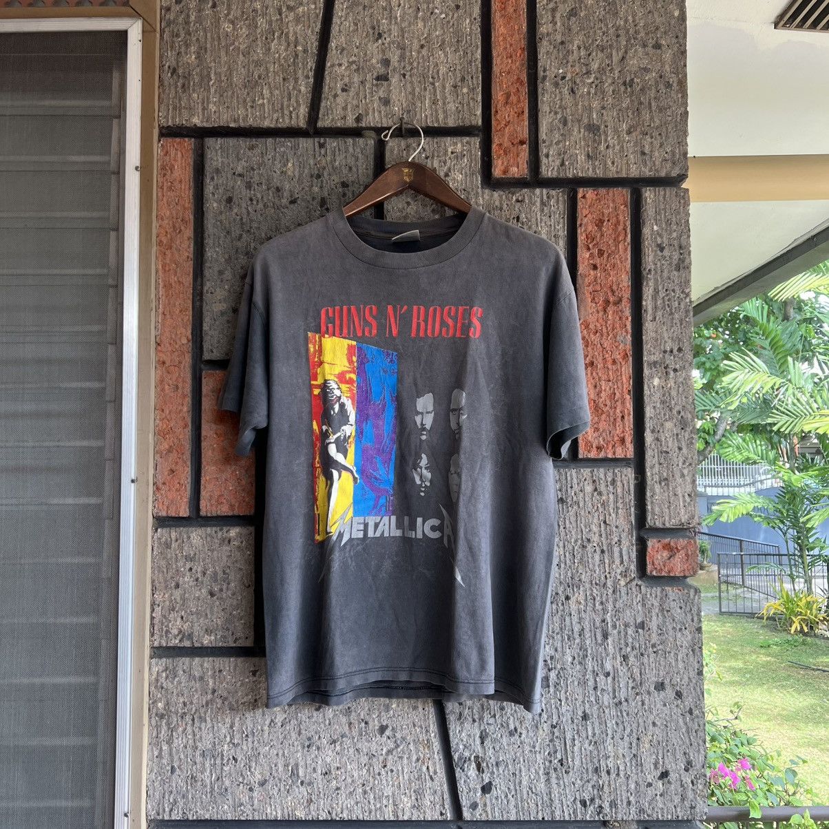 Band Tees VTG 1992 Brockum Guns N Roses Metallica Tour Band Tee Shirt Size US L / EU 52-54 / 3 - 2 Thumbnail