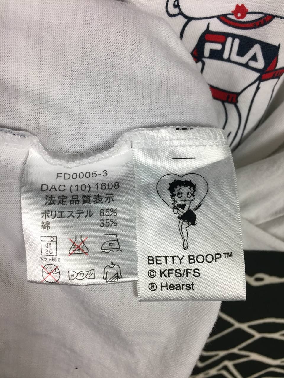 Anime × Fila × Vintage Fila X Betty Boop Cartoon Pop Culture Art Tee Size US M / EU 48-50 / 2 - 9 Thumbnail