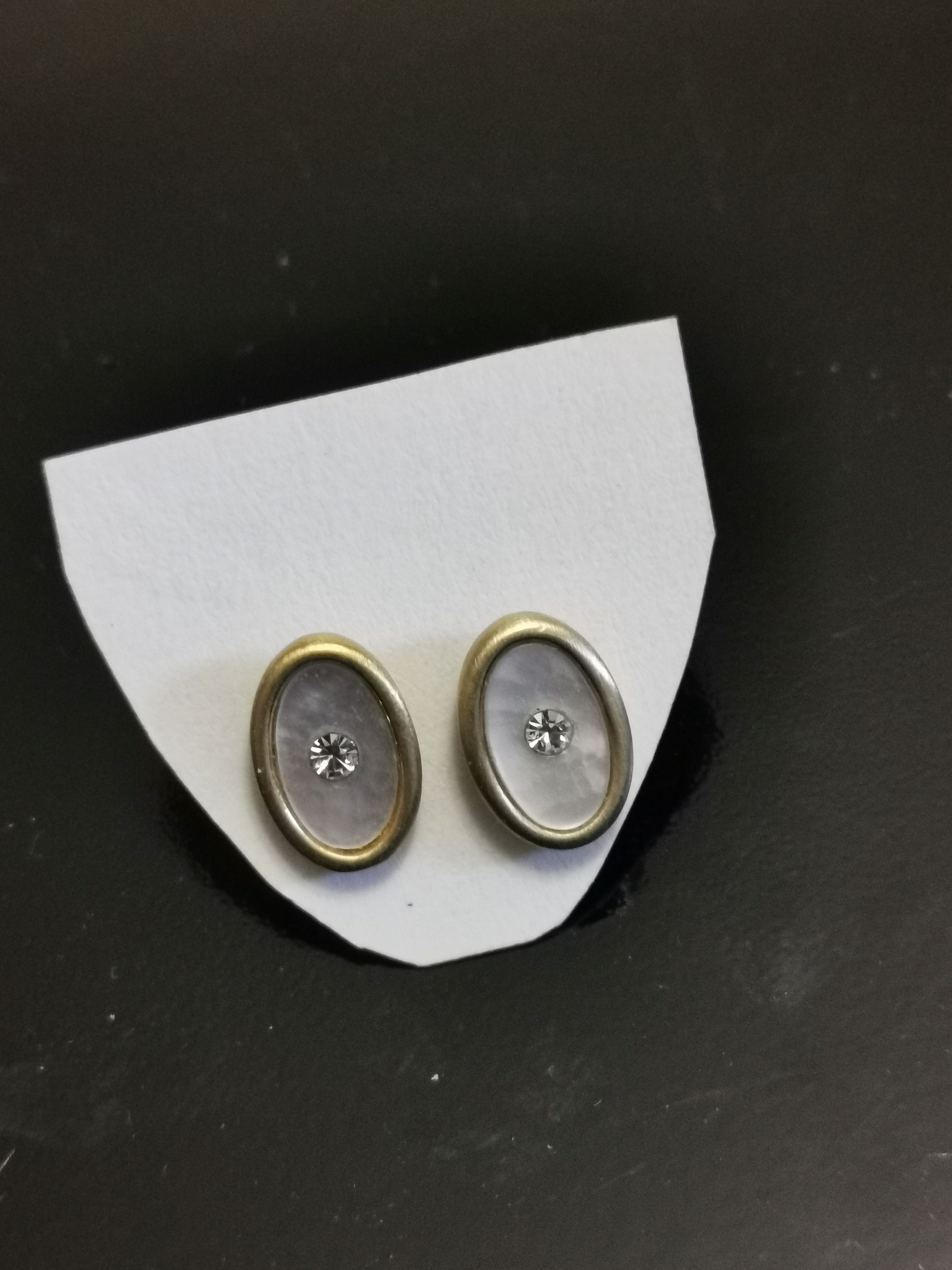 Jewelry Gold diamond Pearl earrings Size ONE SIZE - 1 Preview