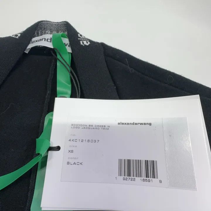 Alexander Wang Alexander Wang Black Logo Trimmed Dress - Size XS / US 0-2 / IT 36-38 - 4 Thumbnail