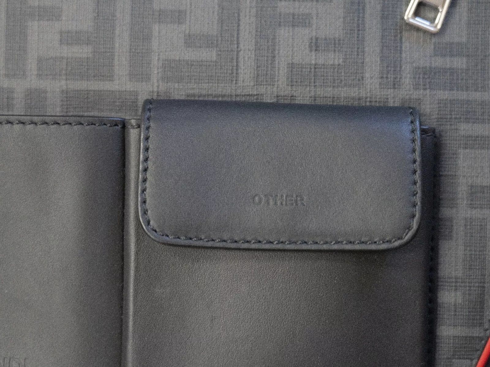 Fendi FENDI Vitello Grace Red Black 3 Pocket Belt Pouch Leather Size ONE SIZE - 4 Thumbnail