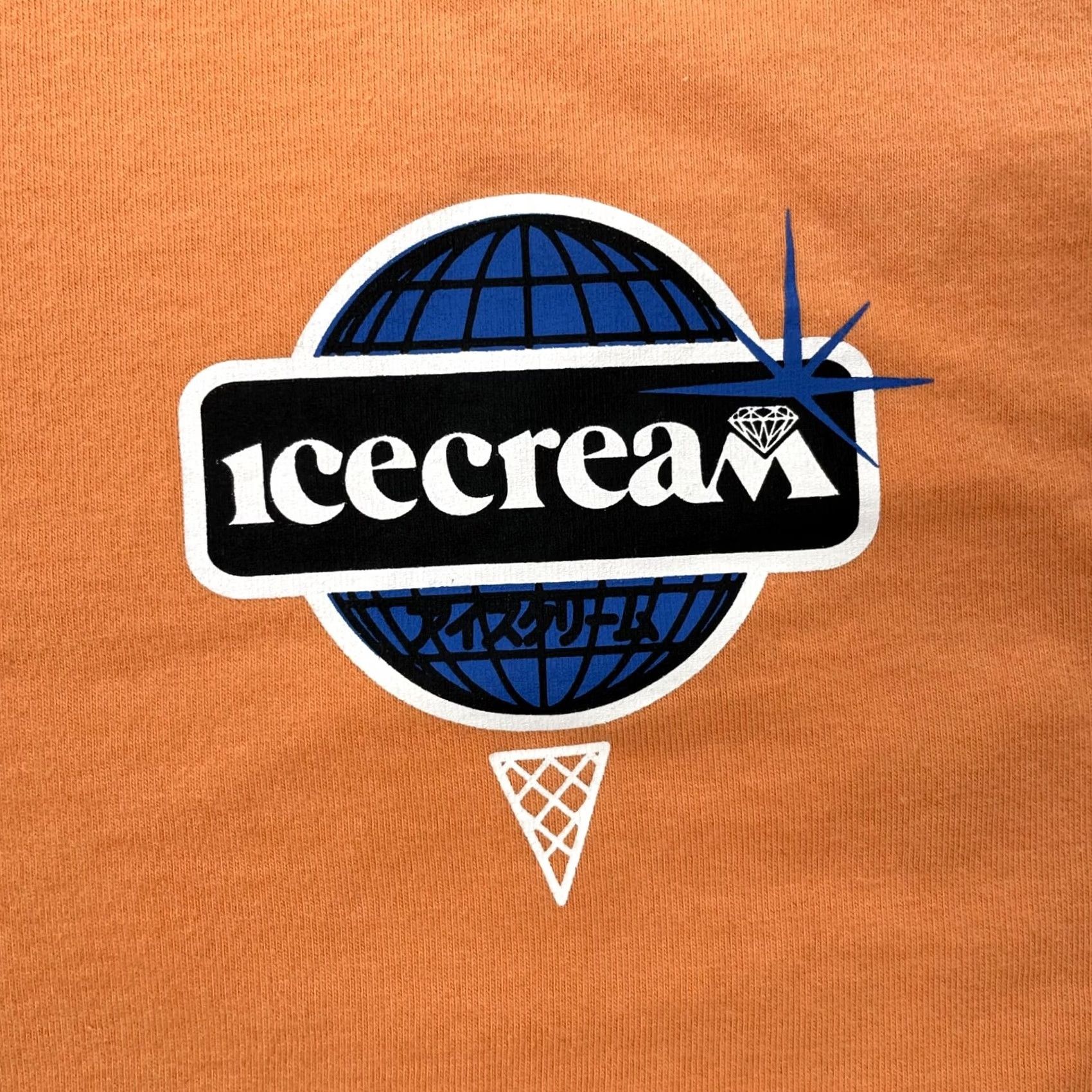 Vintage Icecream Shirt Mens Orange Medium Logo Streetwear y2K Designer Hip Hop Short Sleeve Crew Neck T-Shirt Cotton Knit Size US M / EU 48-50 / 2 - 3 Thumbnail