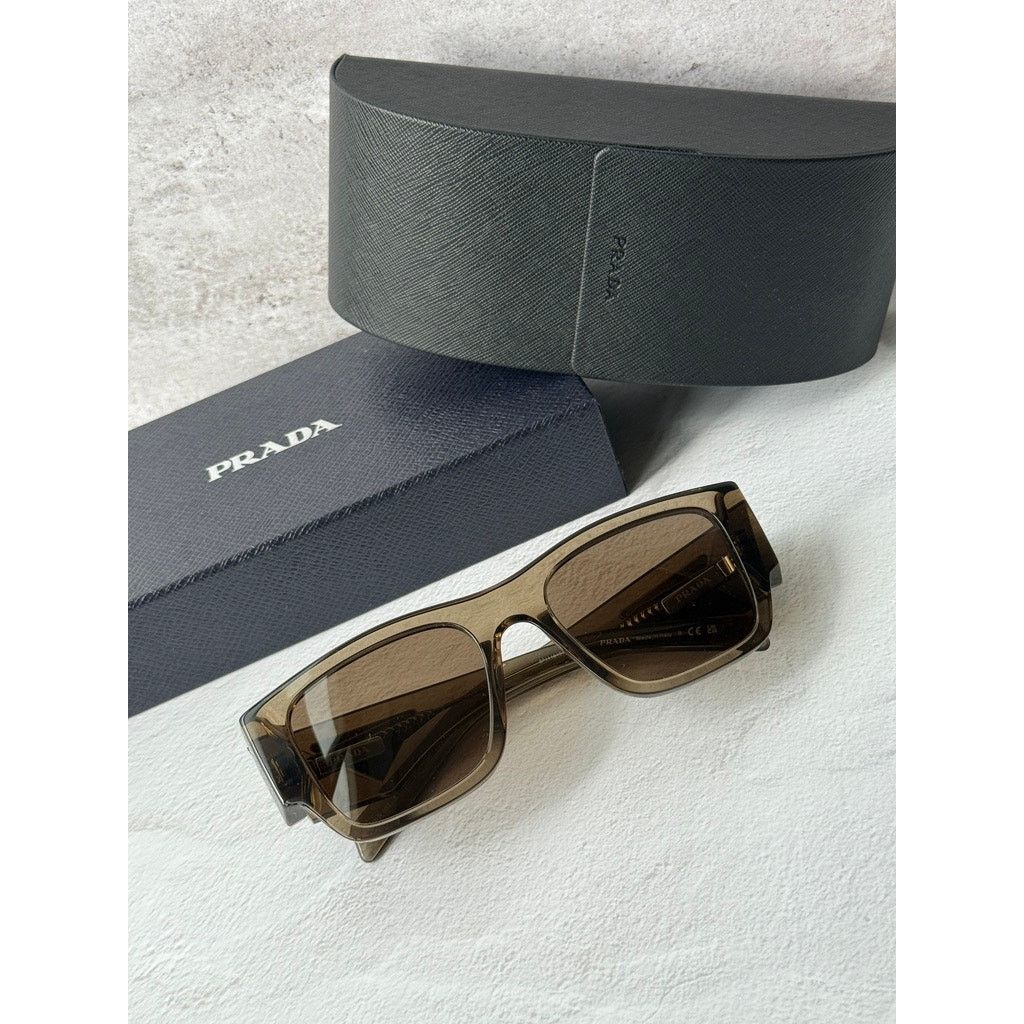 Prada NEW Prada PR10ZS Transparent Brown Sunglasses Unisex $563 Size ONE SIZE - 2 Thumbnail