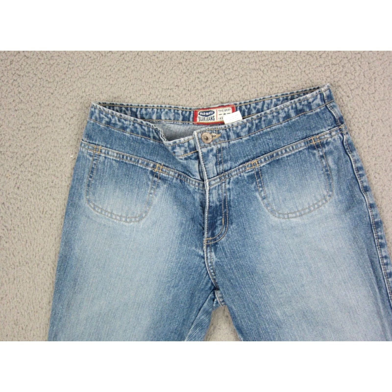 Old Navy VINTAGE Old Navy Jeans Teens 14 Blue Flared Boot Cut Denim Light Wash Y2K 80s 90s Boys Girls Mens Womens Jeans Size 36" / US 14 / IT 50 - 2 Thumbnail