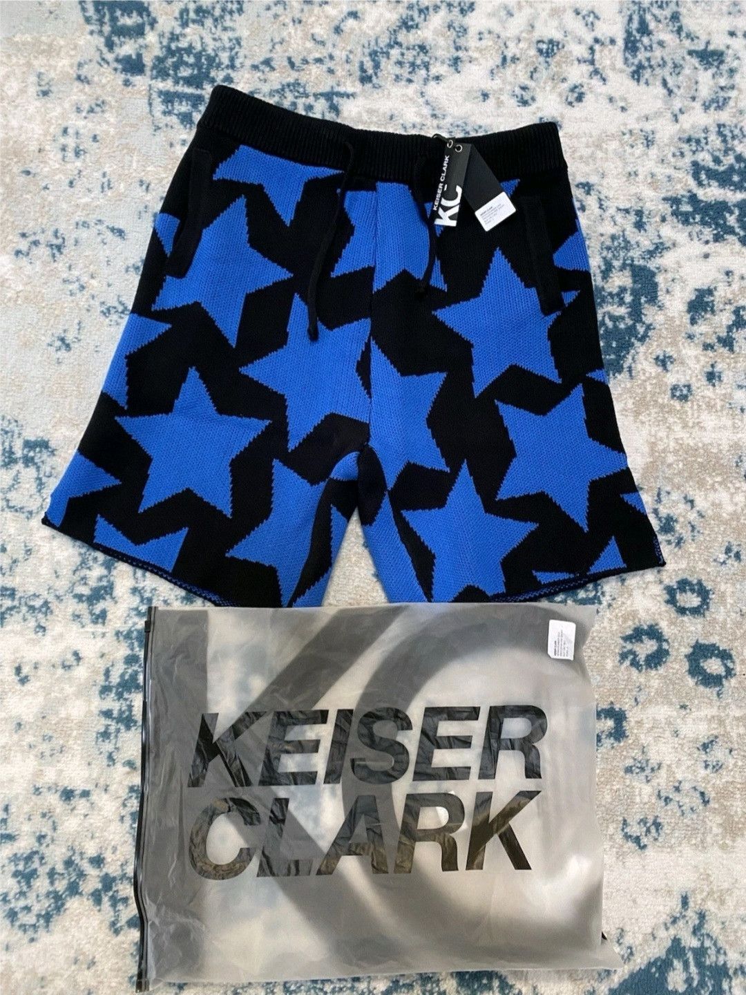 Keiser Clark Keiser Clark Prostar Knit Short Black Cobalt Blue Size L New Size US 36 / EU 52 - 1 Thumbnail
