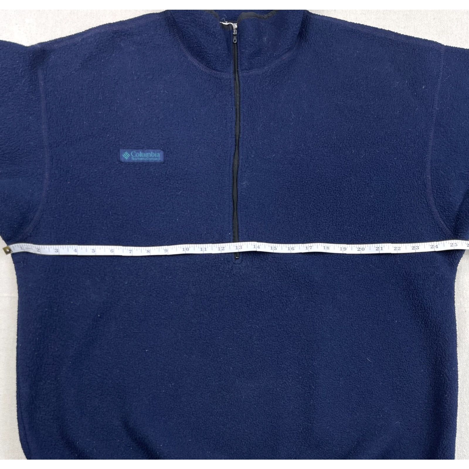 Vintage VINTAGE Columbia Mens Fleece Jacket Pullover Sz Large Made In USA 80s 90s Navy Size US L / EU 52-54 / 3 - 4 Thumbnail