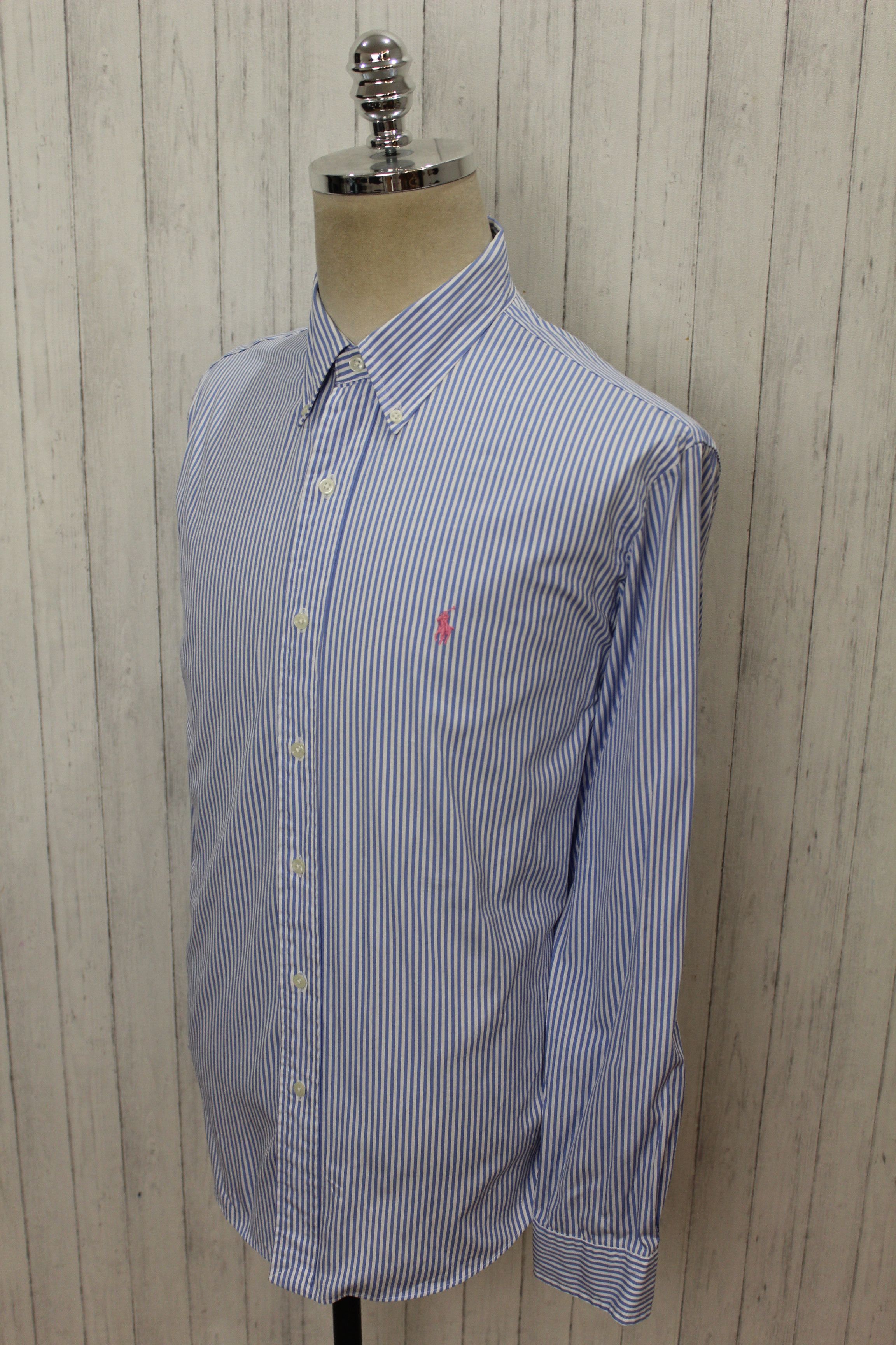Polo Ralph Lauren RALPH LAUREN Long Sleeve Purple Striped Shirt Size US L / EU 52-54 / 3 - 6 Thumbnail