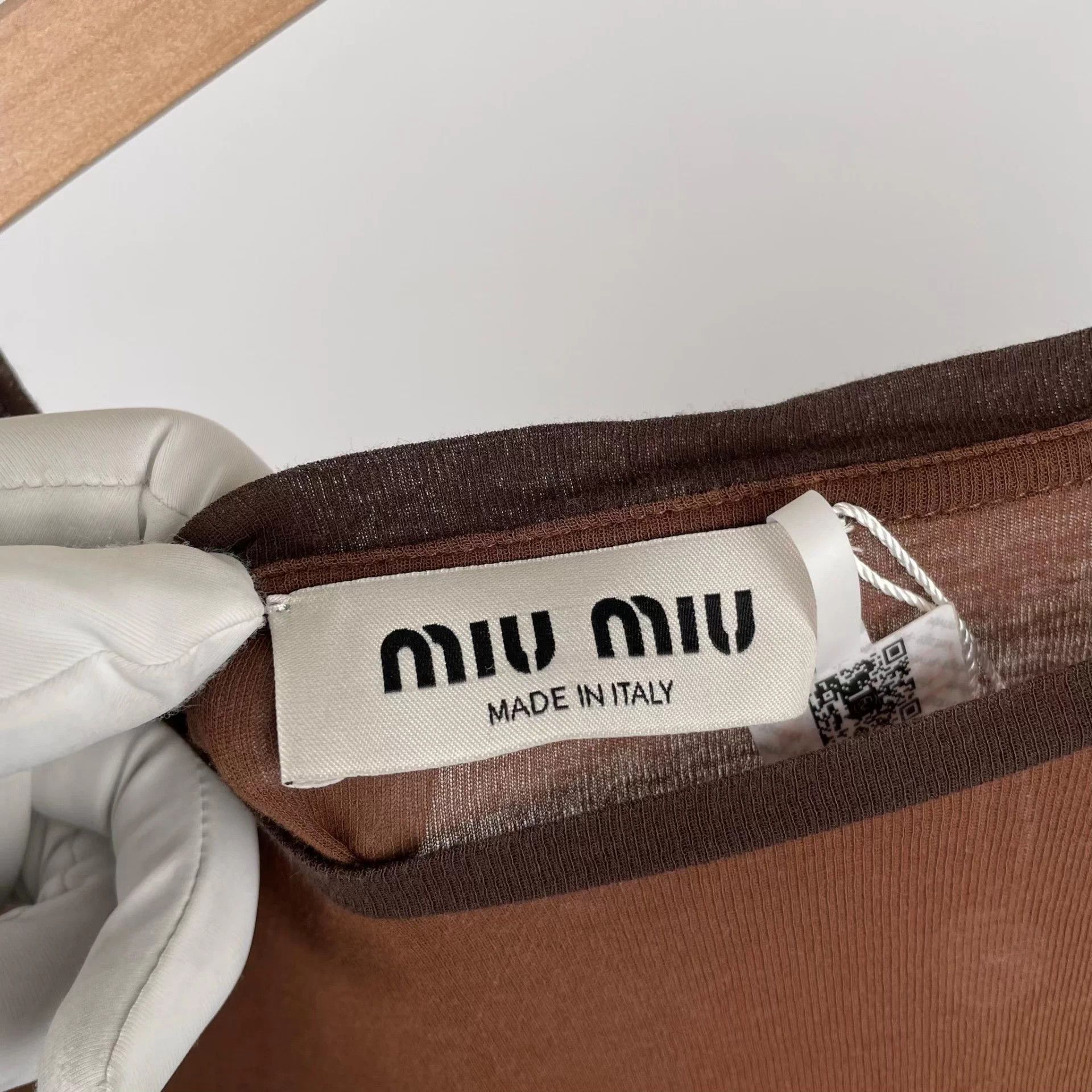Miu Miu MIU MIU Women's Color Blocked Brown Long Sleeve S Size S / US 4 / IT 40 - 3 Thumbnail