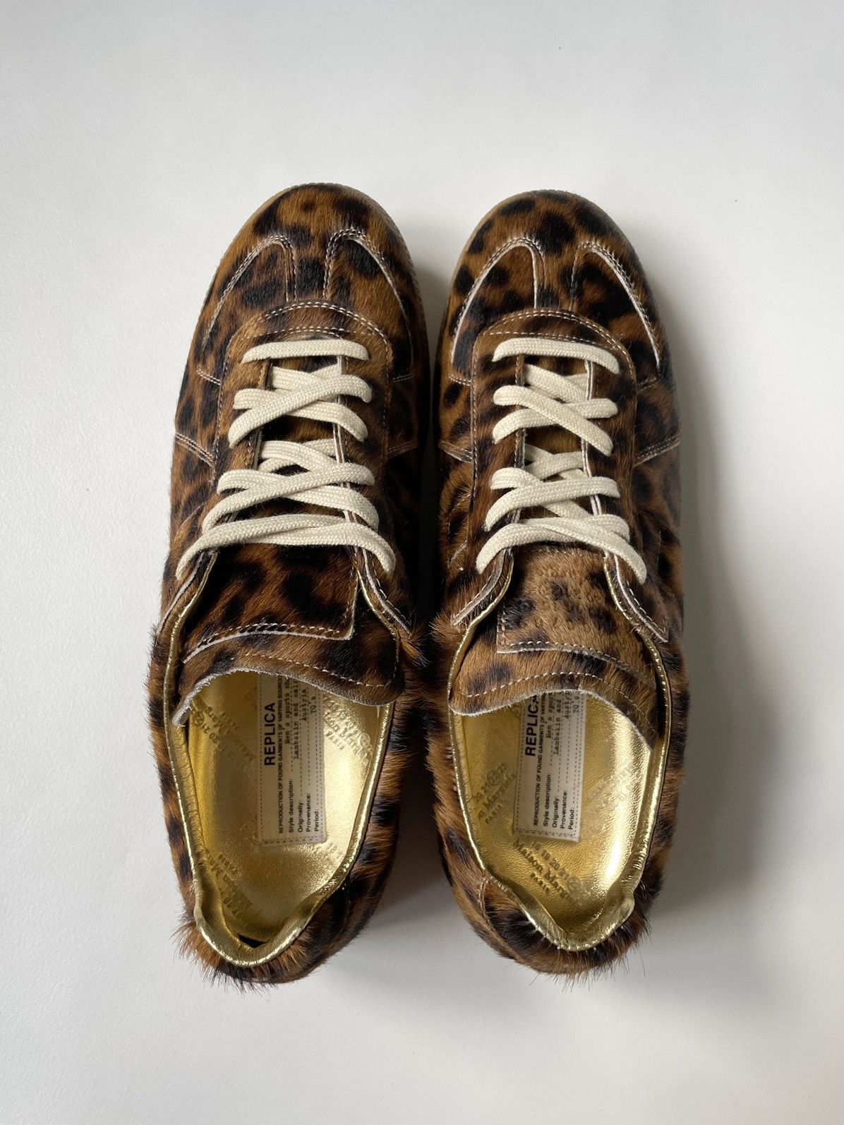 Maison Margiela A/W 17 'Leopard Print Fur' GAT Sneakers | Grailed