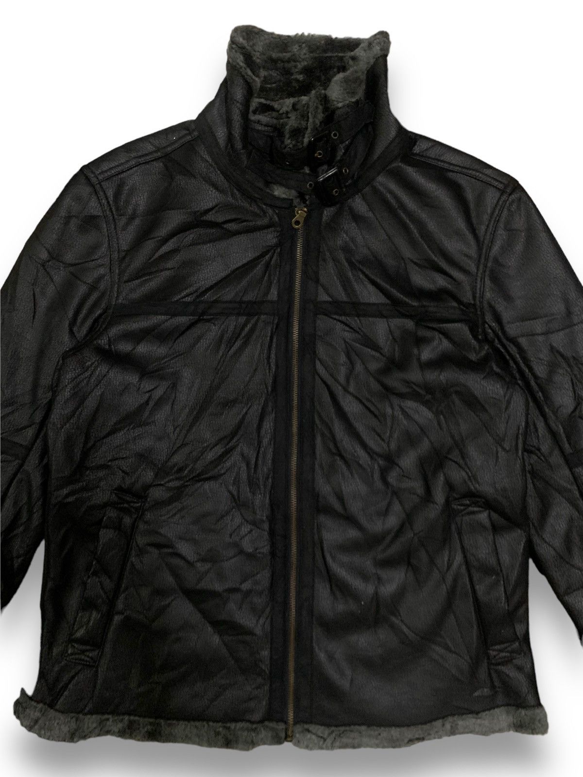 Japanese Brand Japanese Brand MFE Faux Leather Sherpa Lined B3 Jacket Size US M / EU 48-50 / 2 - 4 Thumbnail