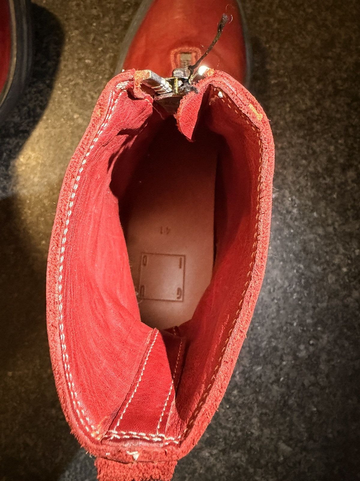 Guidi Guidi Front Zip Leather Boots – Red – Size 41 – New With Tag Size US 8 / EU 41 - 7 Thumbnail