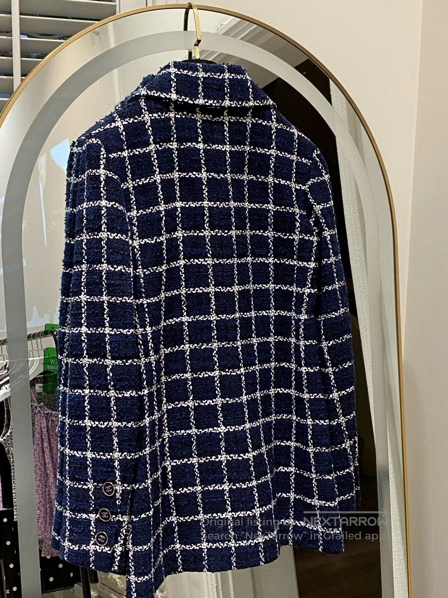 Chanel Chanel 2024 Blue Plaid Lapel Coat. Size US XS / EU 42 / 0 - 2 Thumbnail