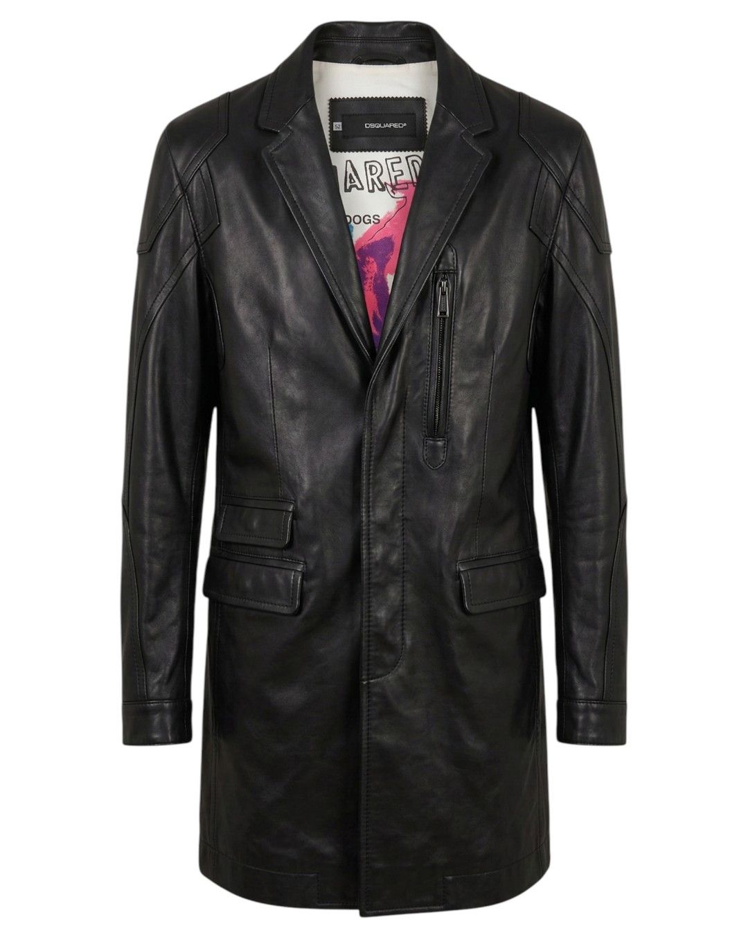 Dsquared2 UNLEASHED DOGS LEATHER HEAVY COAT Size US L / EU 52-54 / 3 - 1 Thumbnail