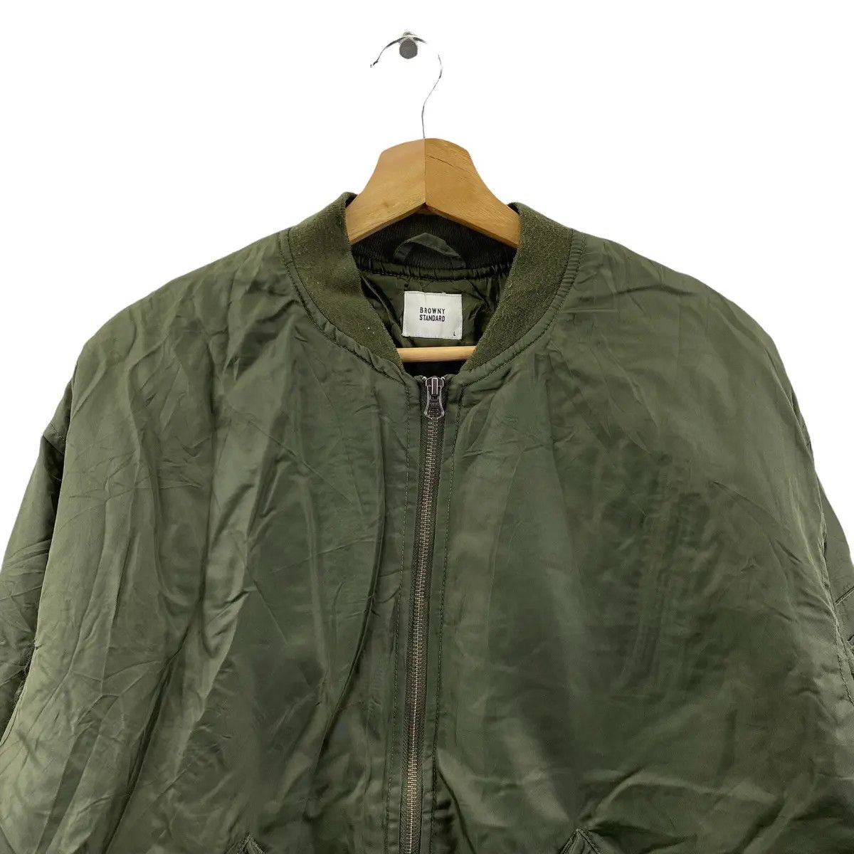 Vintage Vtg BROWNY STANDARD MA-1 FLIGHT Army Bomber Jacket Size US L / EU 52-54 / 3 - 3 Thumbnail