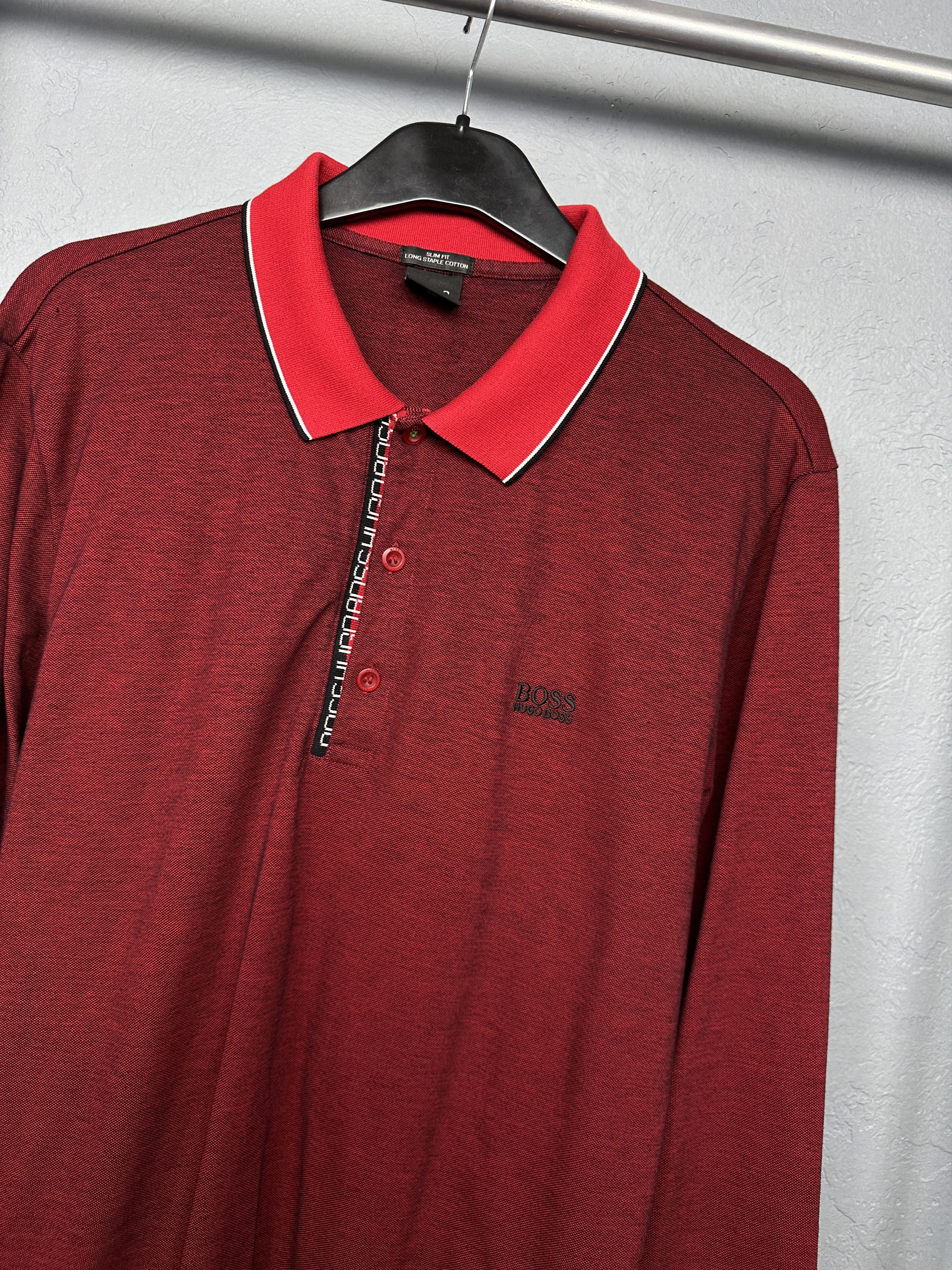 Hugo Boss Hugo Boss Vintage Mens Long Sleeve Polo Shirt Size US XXL / EU 58 / 5 - 2 Thumbnail