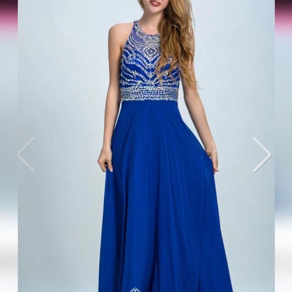 Designer Promfy A-line chiffon ombre party dress Size L / US 10 / IT 46 - 1 Thumbnail