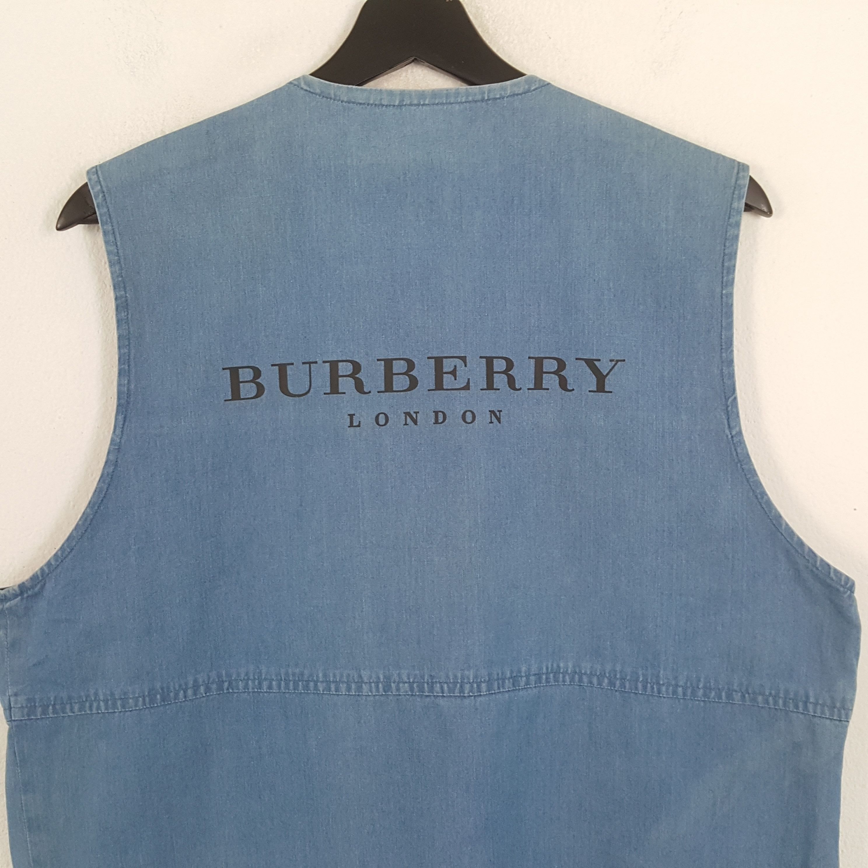 Burberry × Vintage BURBERRY LONDON Pocket Design Style Custom Art Vest Size US M / EU 48-50 / 2 - 2 Thumbnail
