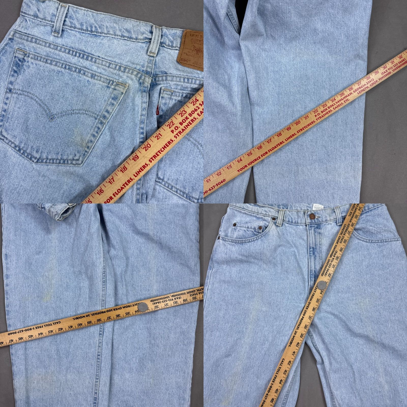 Levi's VINTAGE Levi's 560 Jeans Mens 38x30 Blue Denim Cotton 5-Pocket Loose Tapered Regular Fit USA Pants Workwear Mens Size US 38 / EU 54 - 8 Thumbnail