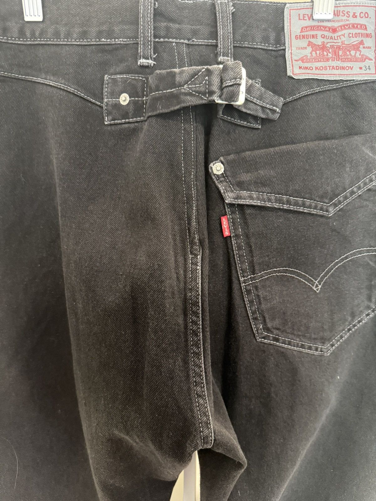 Kiko Kostadinov × Levi's Denim Trousers Black Size US 34 / EU 50 - 12 Thumbnail